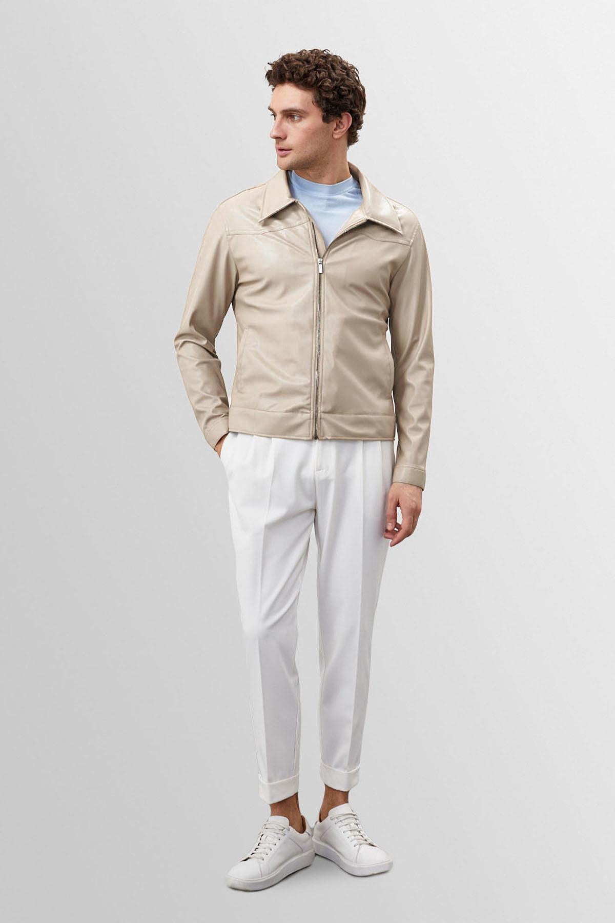 Antioch-Bej Fermuarlı Suni Deri Mont-Mont-4-Milagron.com