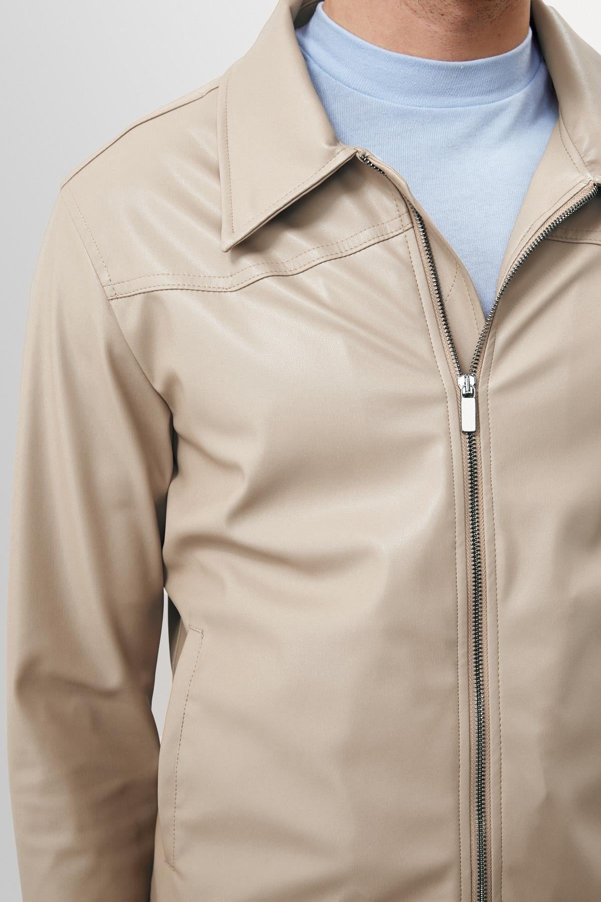 Antioch-Bej Fermuarlı Suni Deri Mont-Mont-5-Milagron.com