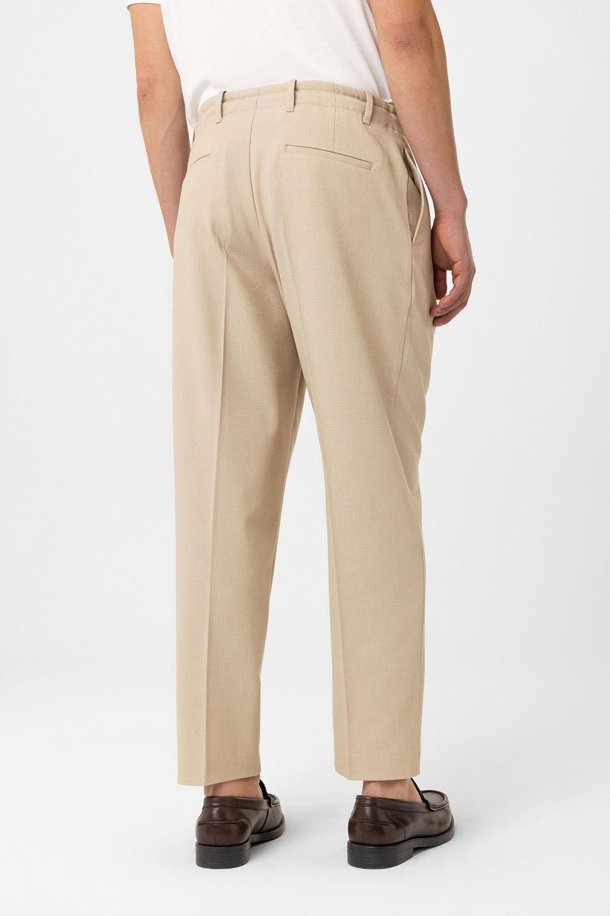 Antioch-Bej Jogger Relaxed Fit Erkek Pantolon-Kumaş Pantolon-5-Milagron.com