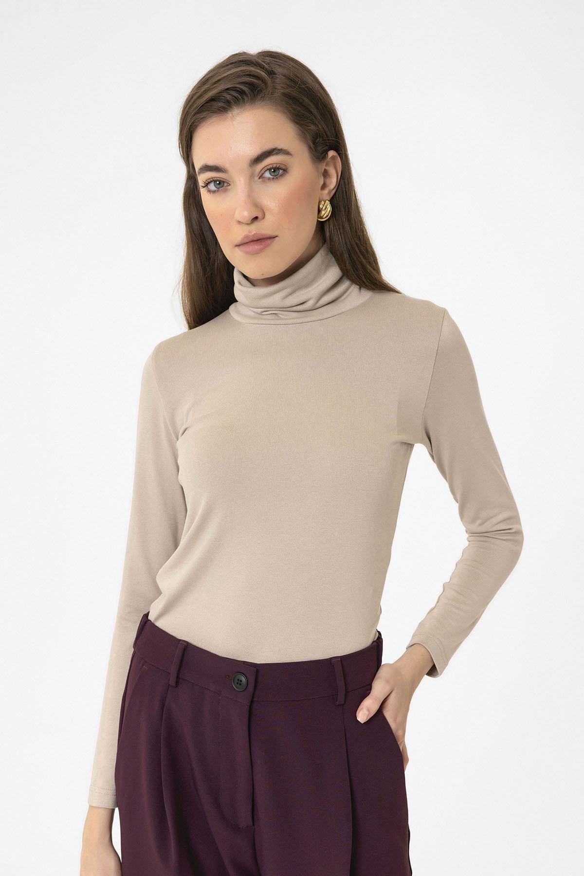 Antioch-Bej Kadın Boğazlı Triko Kazak-Kazak & Triko-6-Milagron.com