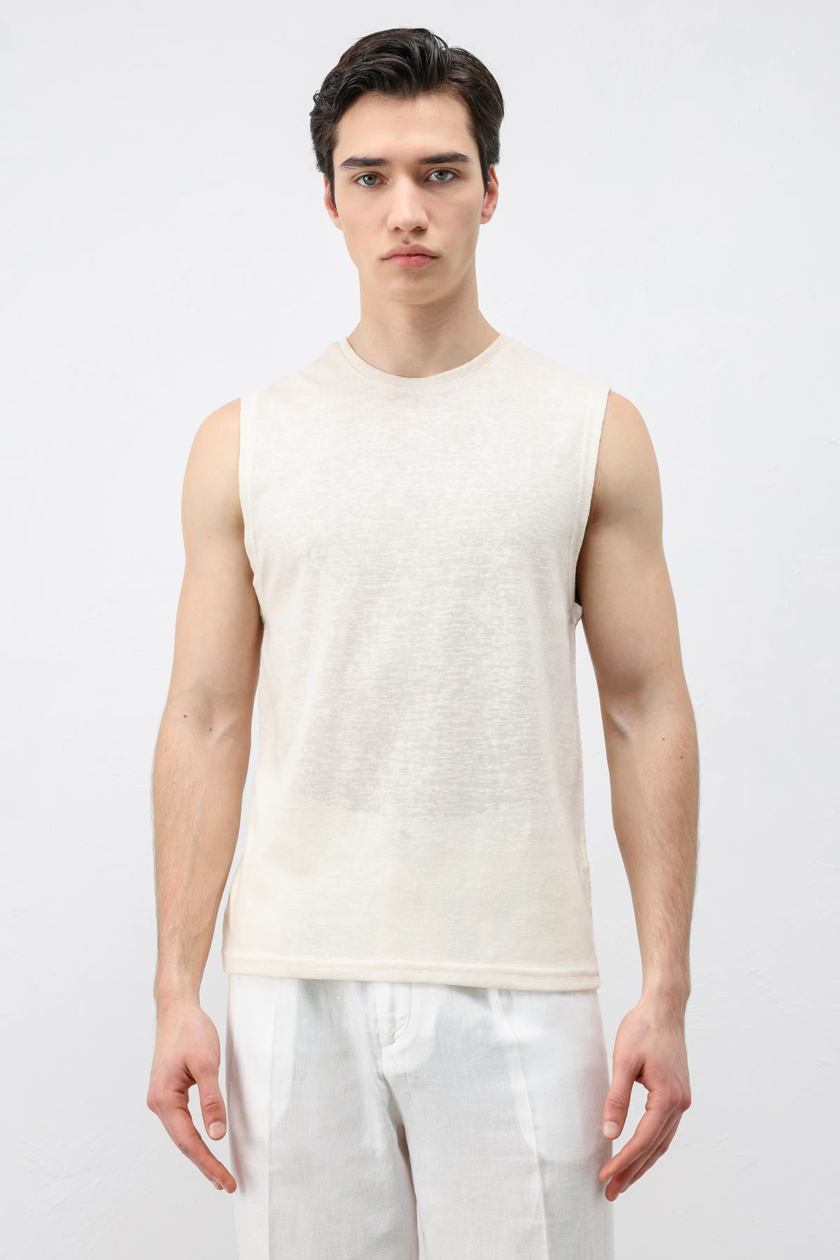 Antioch Bej Kolsuz Erkek T-Shirt