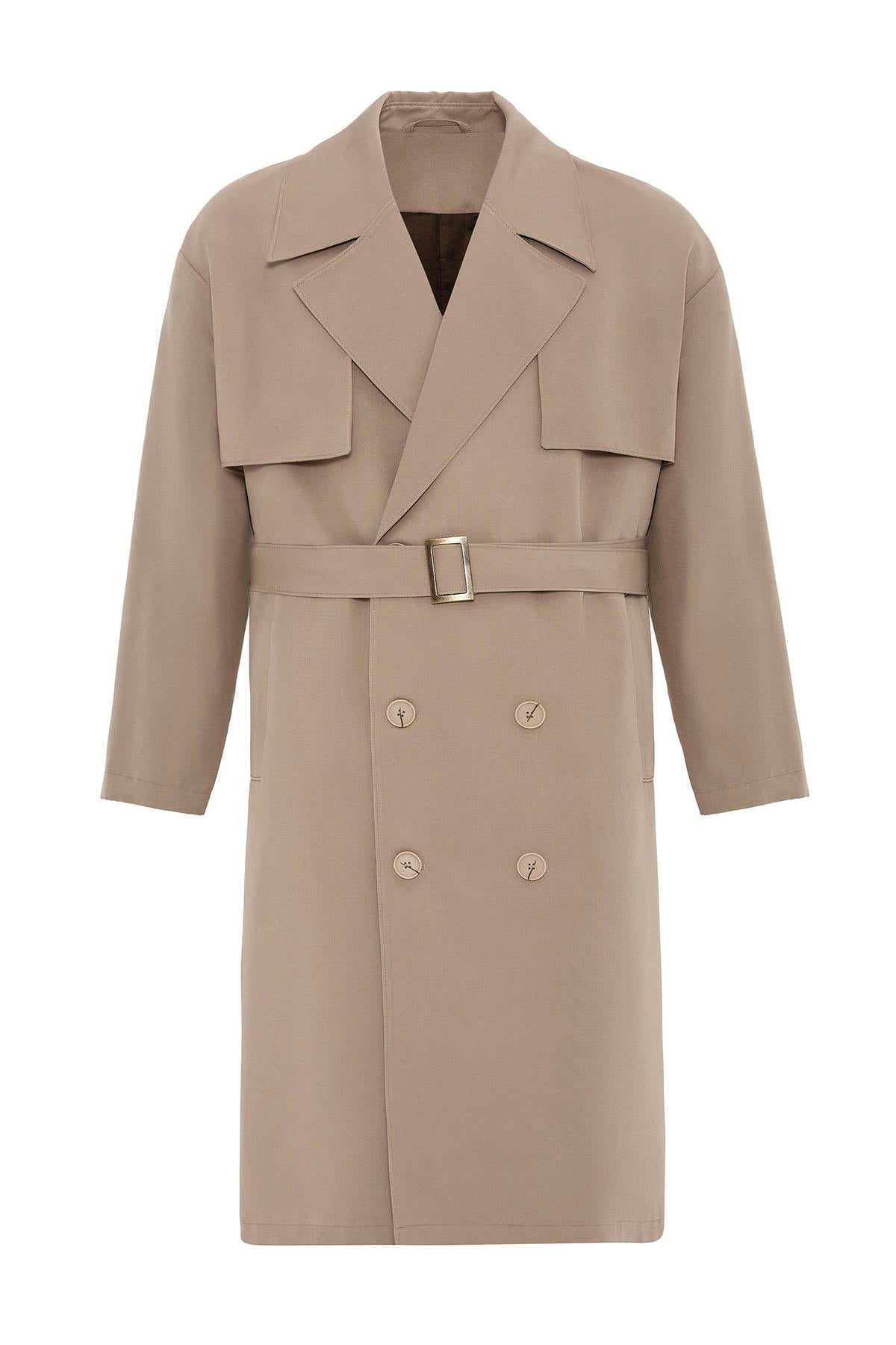 Antioch-Bej Kruvaze Kapama Kemerli Trençkot-Trençkot-6-Milagron.com