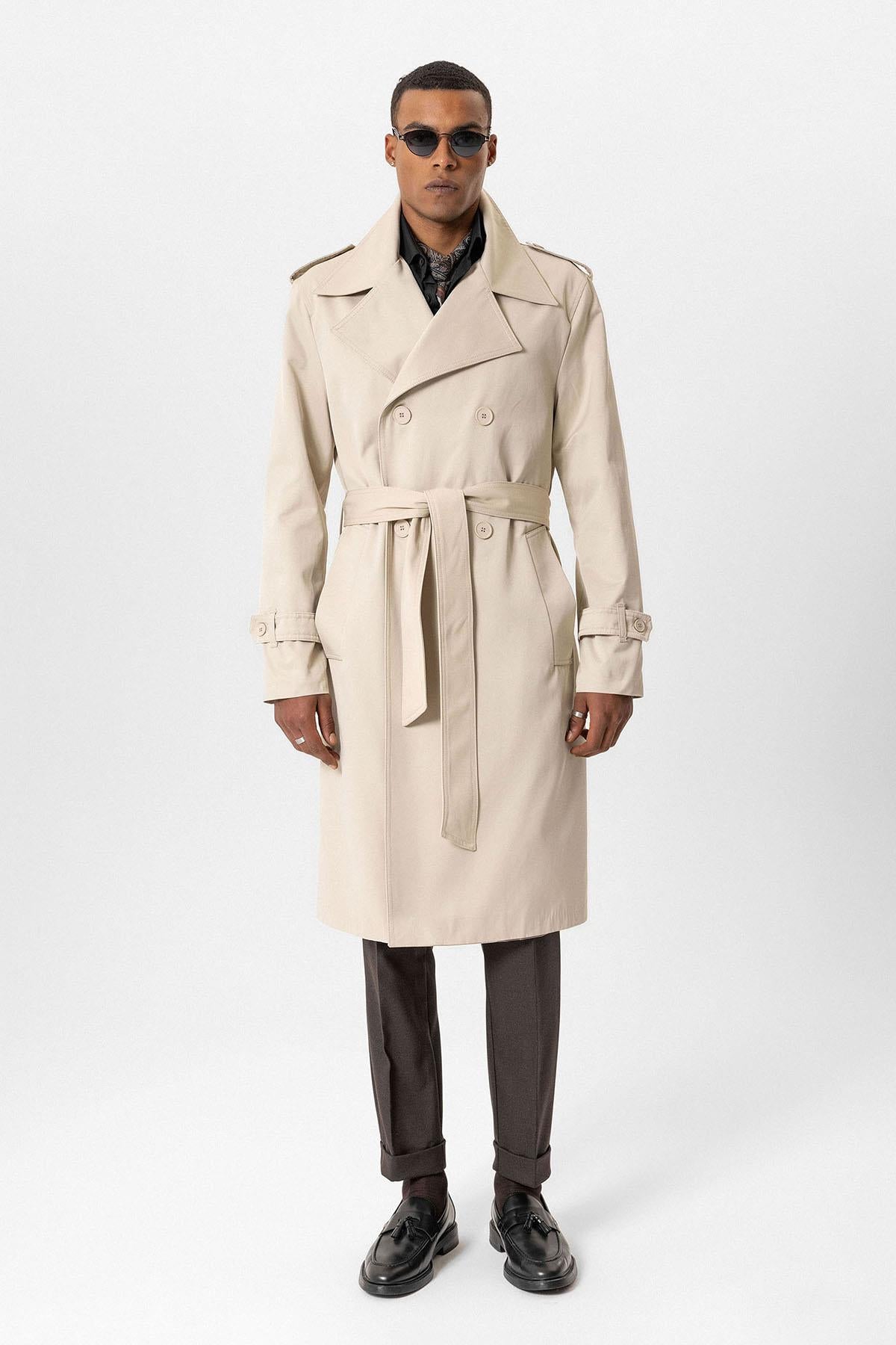 Antioch-Bej Kruvaze Uzun Erkek Trençkot-Trençkot-2-Milagron.com