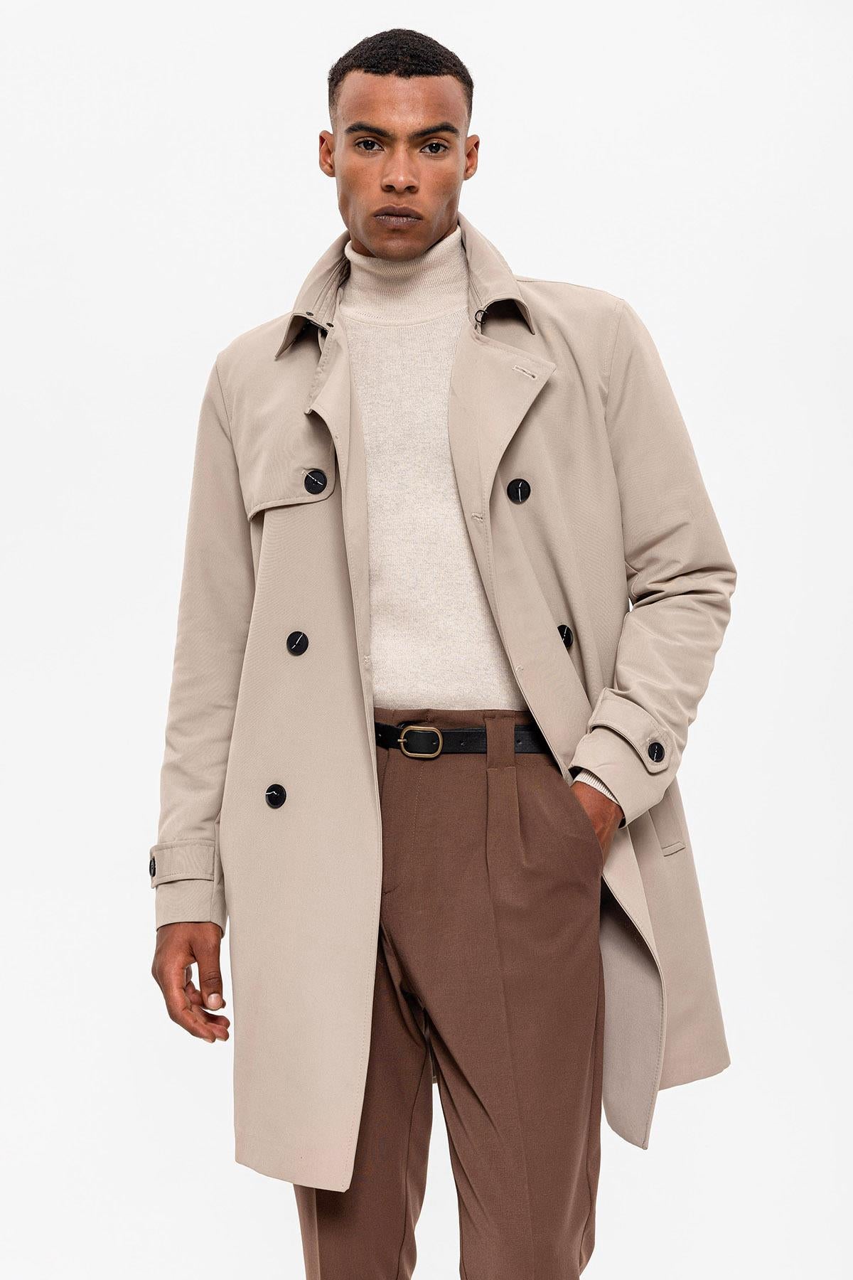 Antioch-Bej Kuşaklı Kruvaze Trençkot-Trençkot-1-Milagron.com