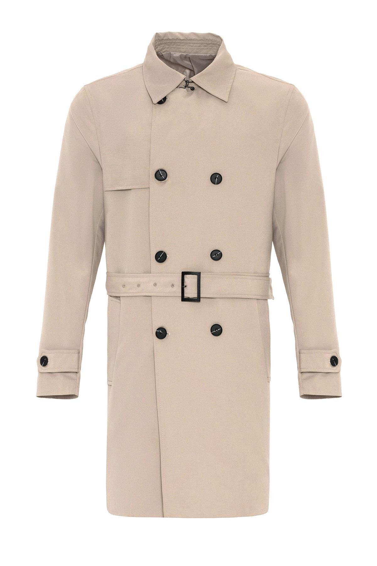 Antioch-Bej Kuşaklı Kruvaze Trençkot-Trençkot-6-Milagron.com