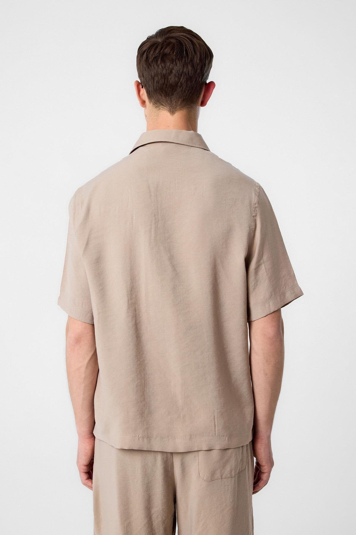 Antioch-Antioch Bej Modal Kumaş Erkek Gömlek-Gömlek-4-Milagron.com