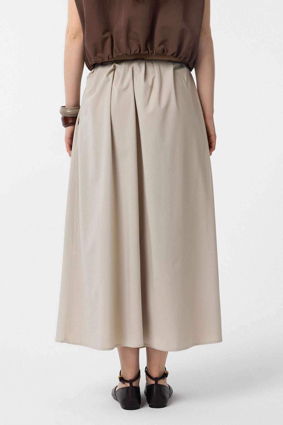 Antioch-Bej Pilili Kadın Midi Etek-Etek-5-Milagron.com