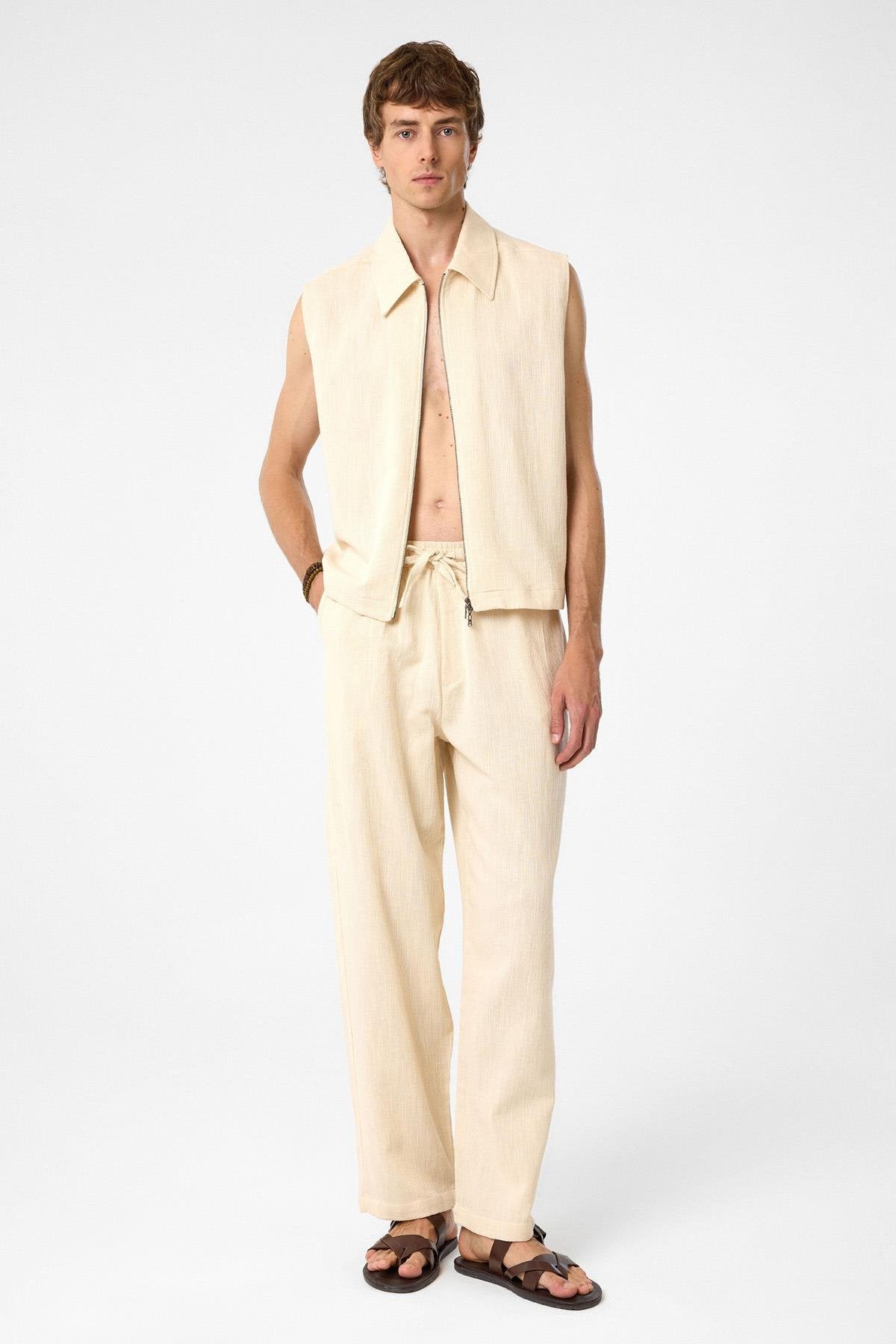 Antioch-Bej Polo Yaka Dokulu Erkek Yelek-Yelek-2-Milagron.com