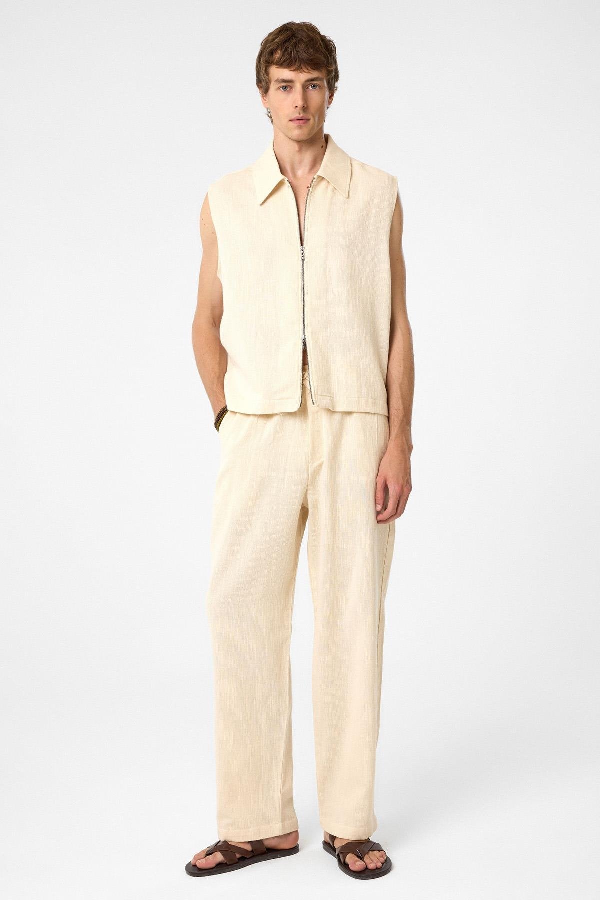 Antioch-Bej Polo Yaka Dokulu Erkek Yelek-Yelek-3-Milagron.com