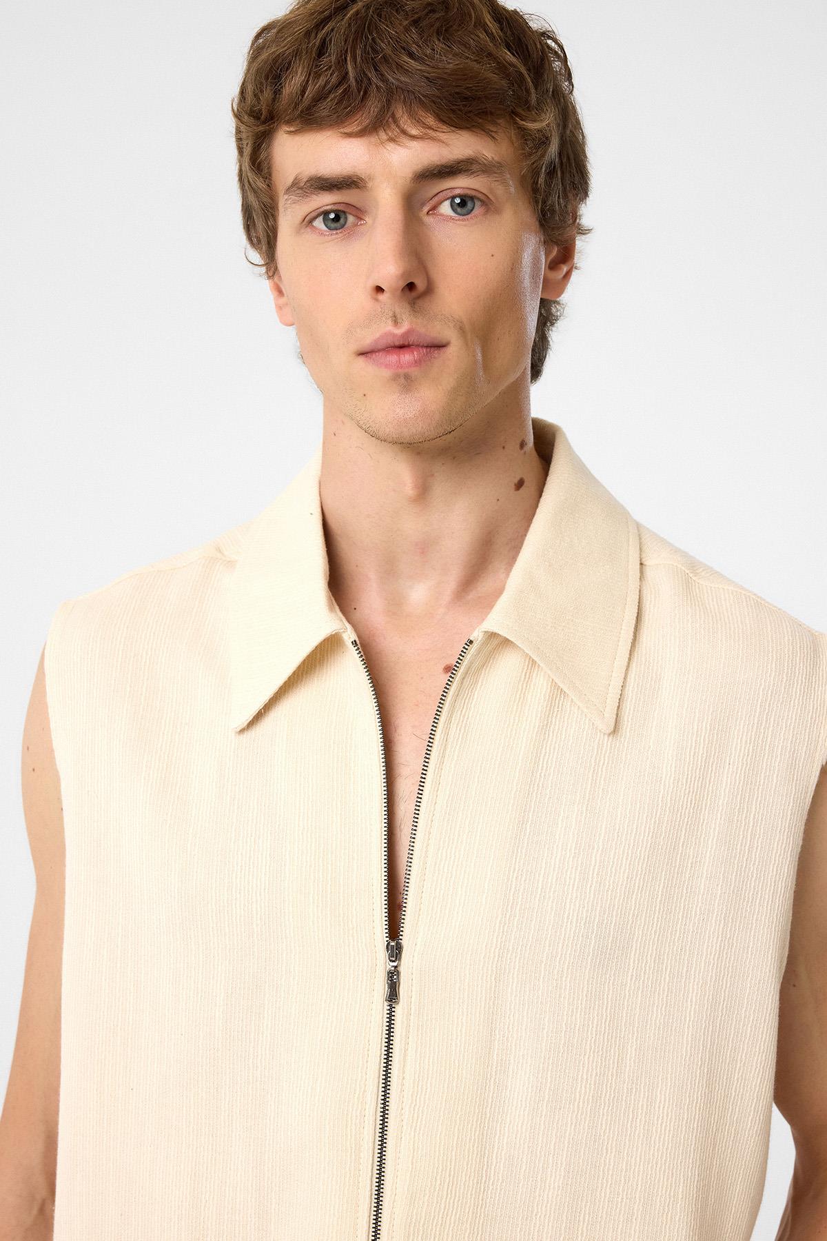 Antioch-Bej Polo Yaka Dokulu Erkek Yelek-Yelek-4-Milagron.com