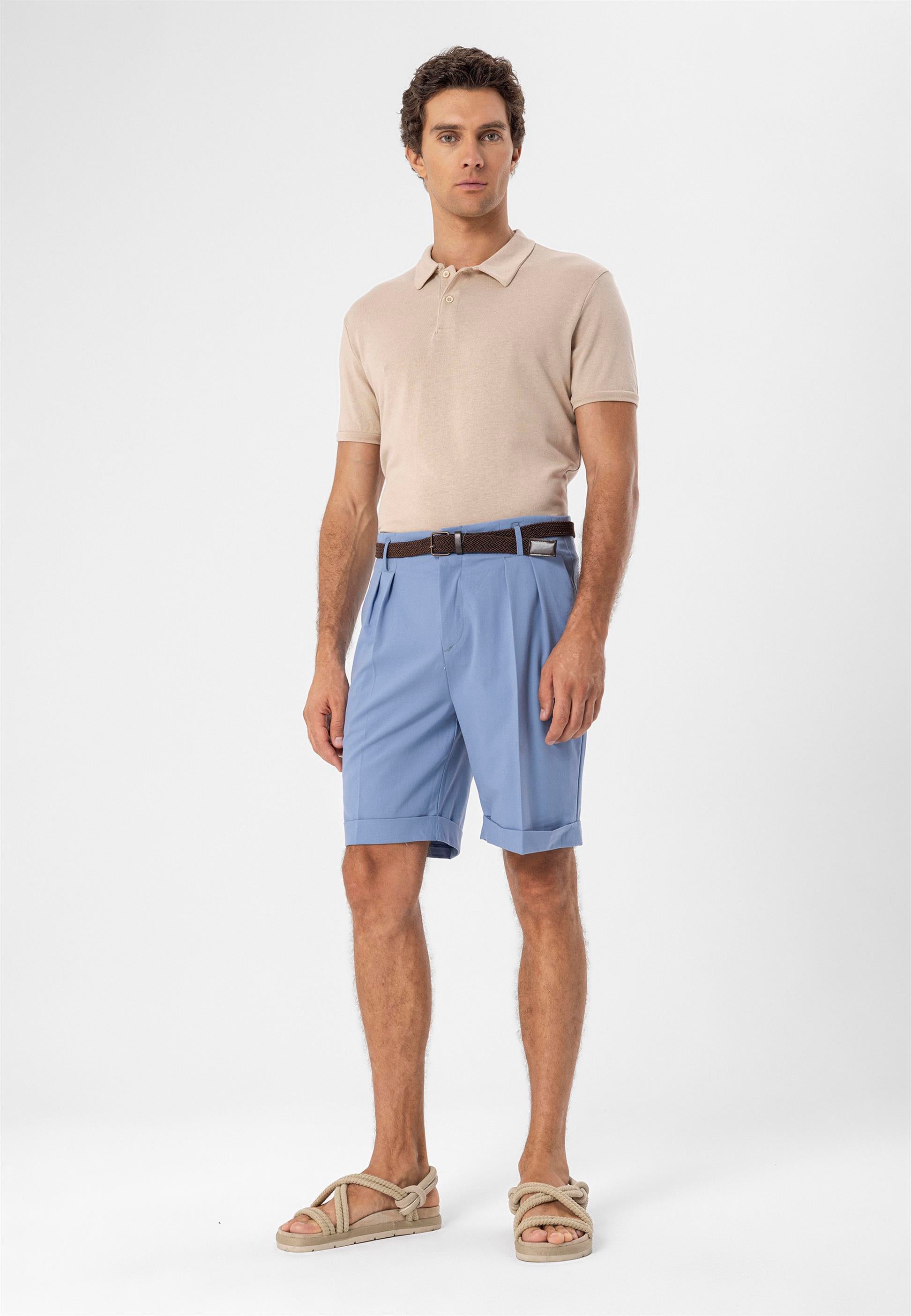 Antioch-Bej Polo Yaka Slim Fit Erkek T Shirt-T-Shirts-2-Milagron.com