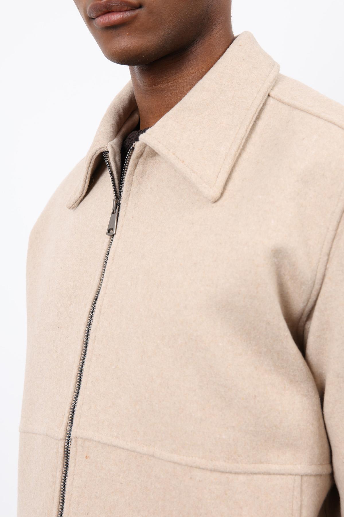 Antioch-Bej Regular Fit Dokulu Erkek Mont-Mont-7-Milagron.com