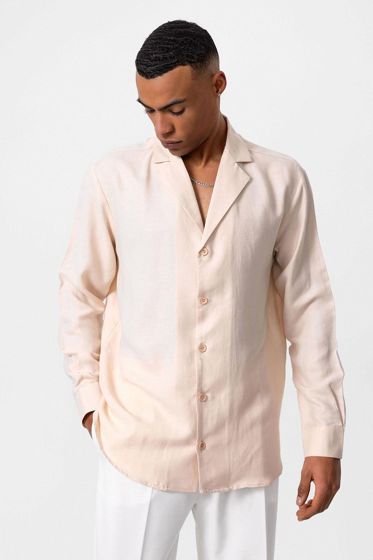 Antioch-Bej Relax Fit Erkek Gömlek-Gömlek-3-Milagron.com