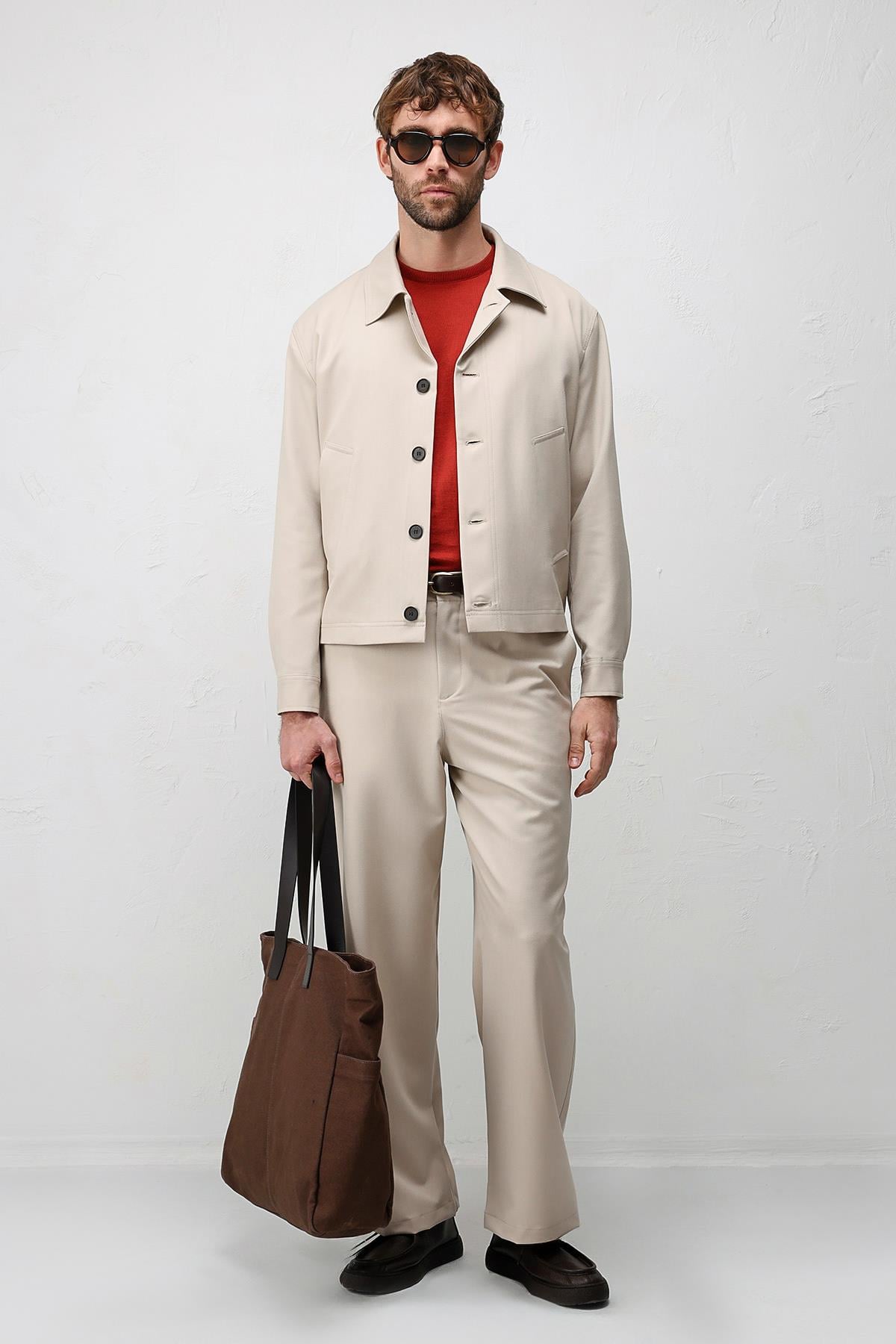 Antioch Bej Relaxed Fit Baharlık Erkek Mont
