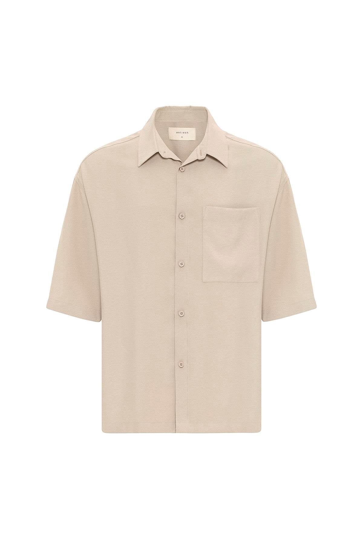Antioch-Bej Relaxed Kısa Kollu Erkek Gömlek-Gömlek-7-Milagron.com