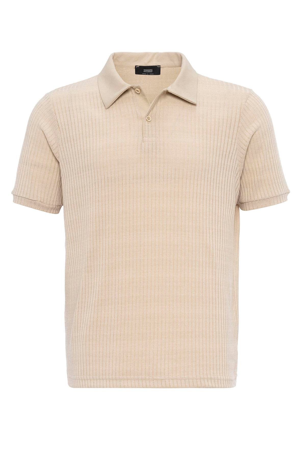 Antioch-Bej Slim Fit Polo Yaka Erkek T Shirt-T-Shirt-7-Milagron.com