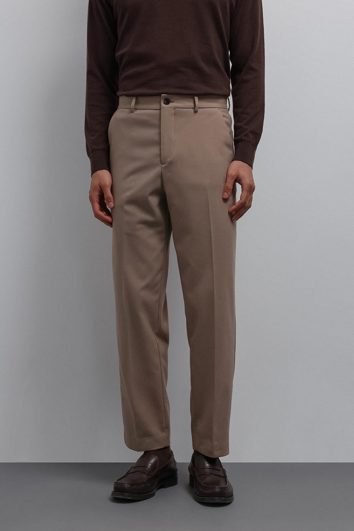 Antioch-Bej Tapered Fit Erkek Pantolon-Kumaş Pantolon-3-Milagron.com