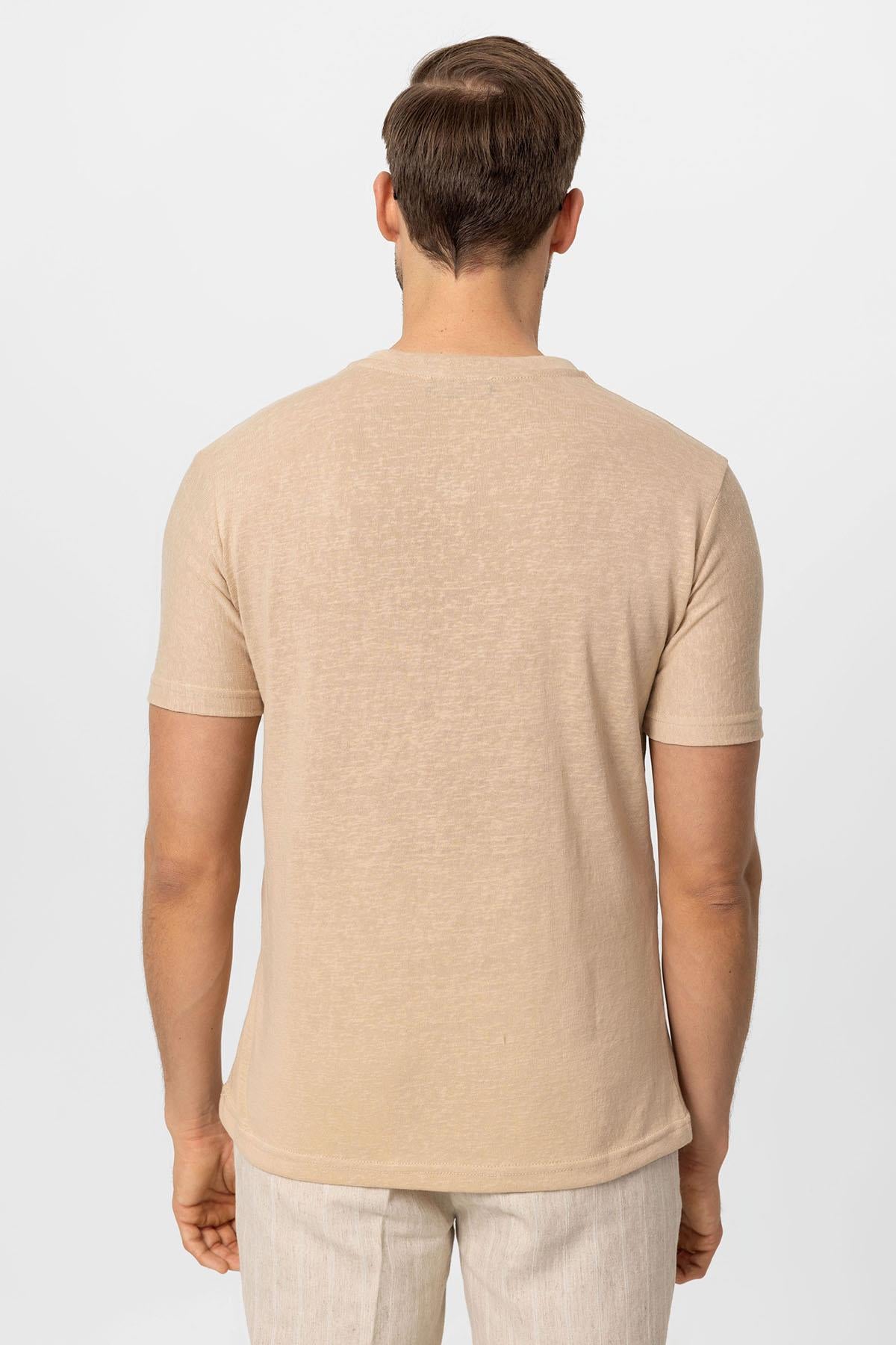 Antioch-Bej V Yaka Basic Erkek T Shirt-T-Shirts-7-Milagron.com