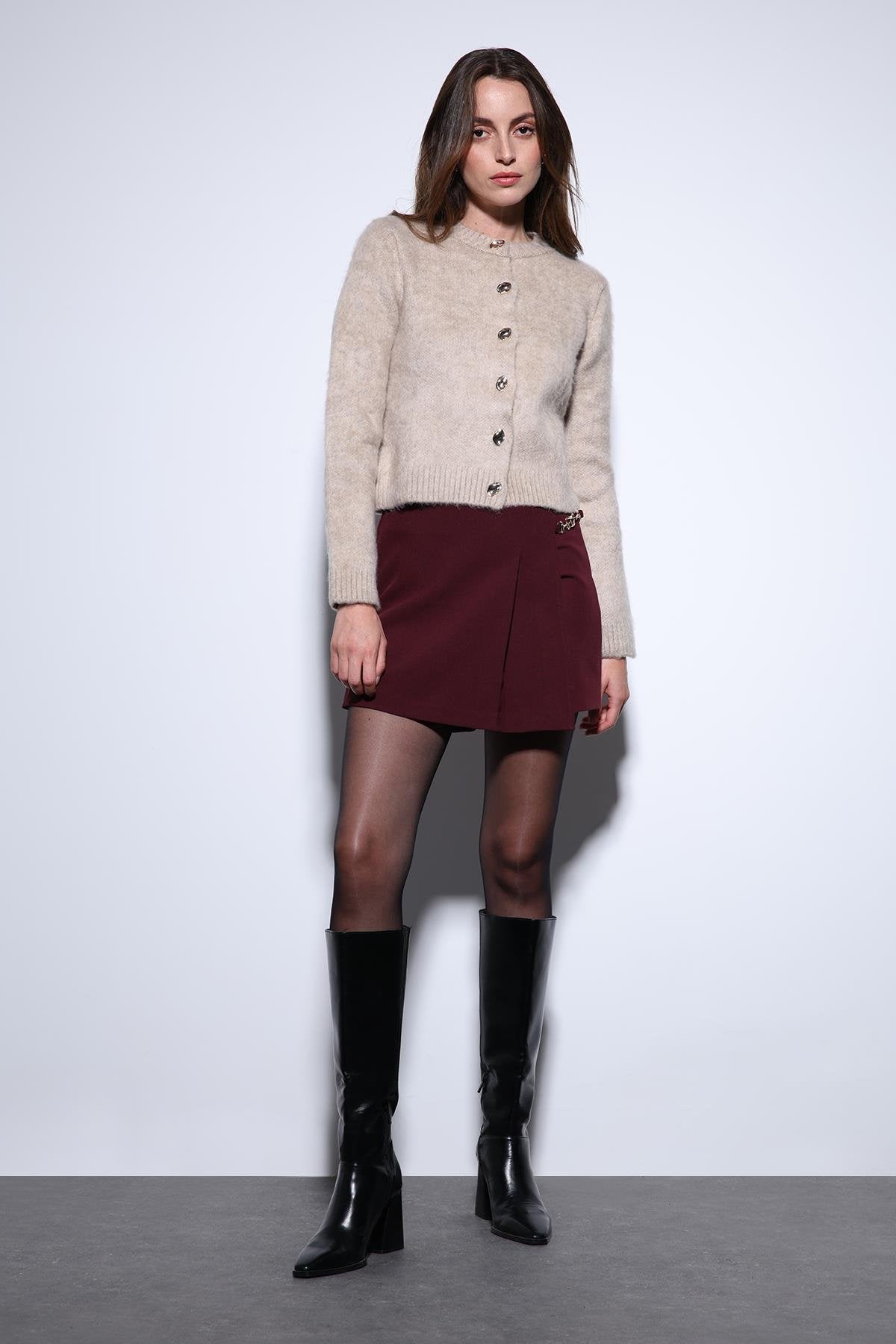 Antioch-Antioch Bej Yumuşak Dokulu Kadın Hırka-Hırka-2-Milagron.com