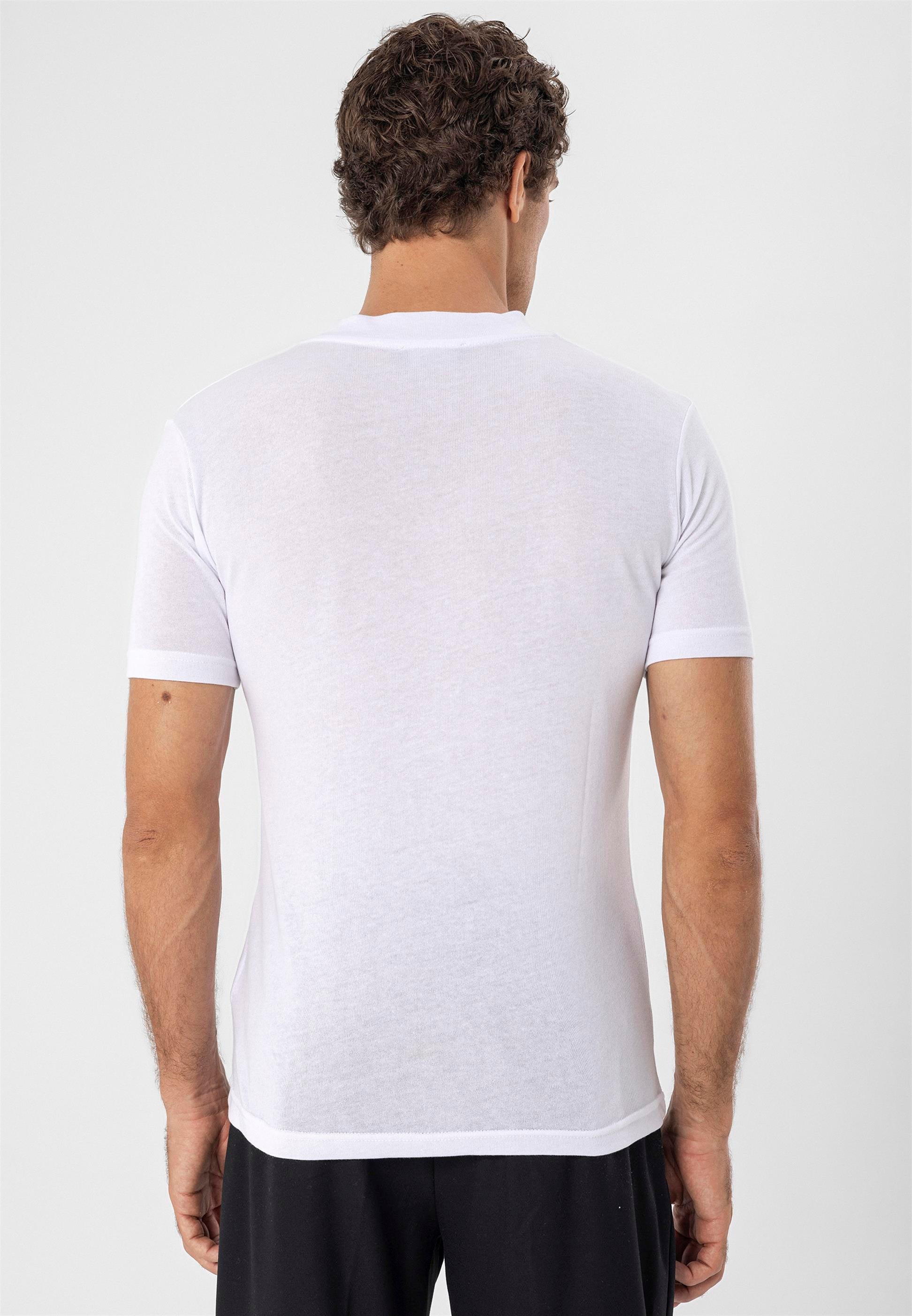 Antioch-Beyaz Bisiklet Yaka Slim Fit T Shirt-T-Shirts-3-Milagron.com