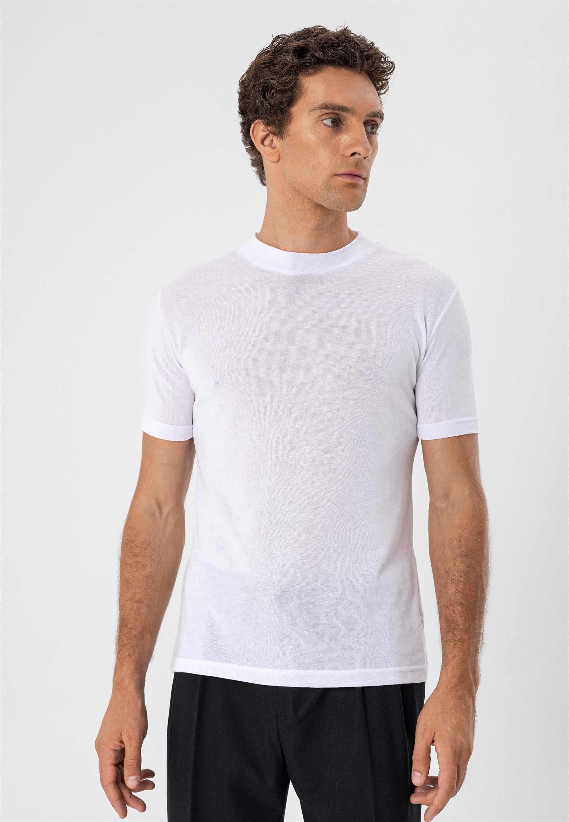 Antioch-Beyaz Bisiklet Yaka Slim Fit T Shirt-T-Shirts-5-Milagron.com