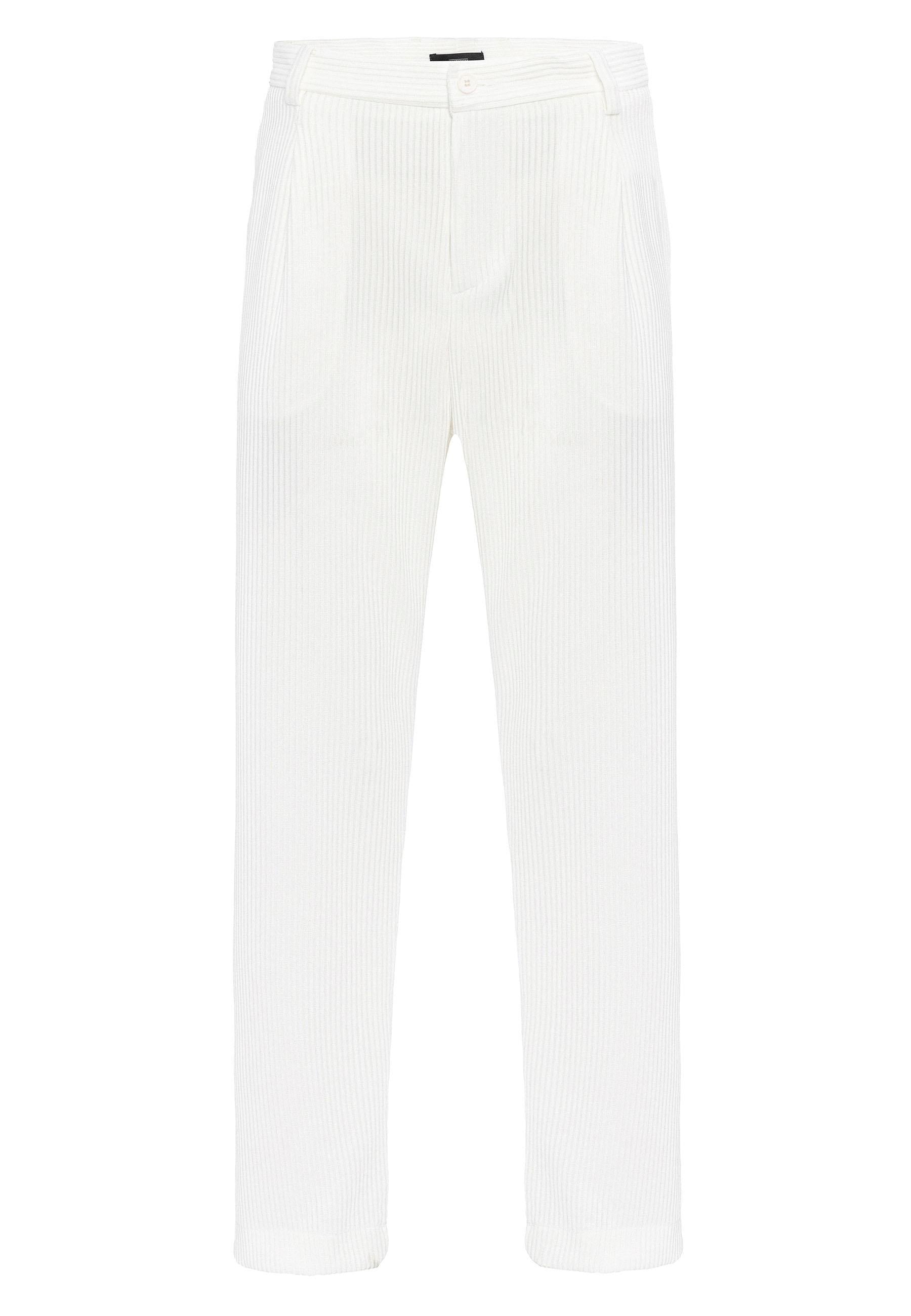 Antioch-Beyaz Fitilli Erkek Pantolon-Pantolon-5-Milagron.com