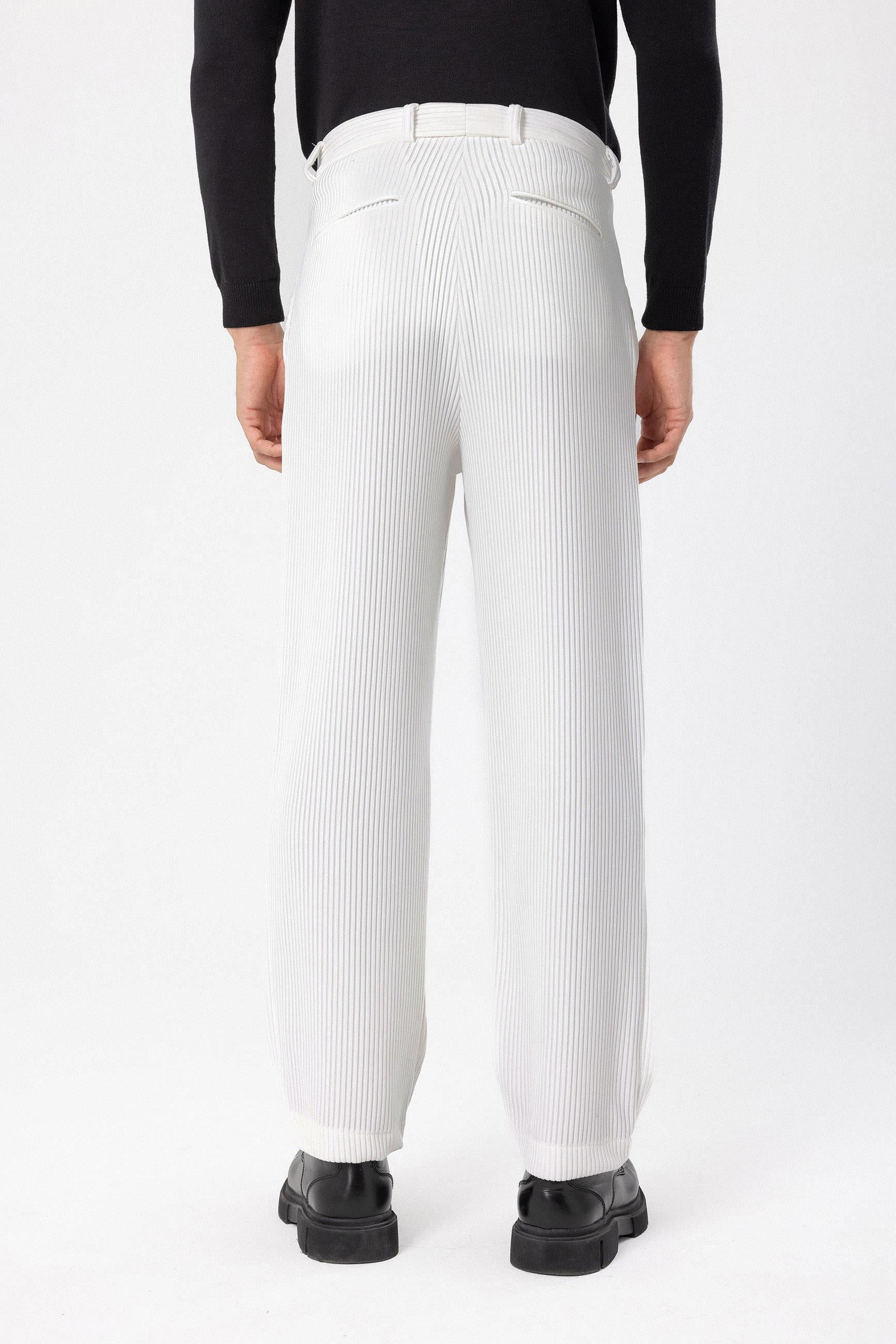 Antioch-Beyaz Fitilli Erkek Pantolon-Pantolon-6-Milagron.com