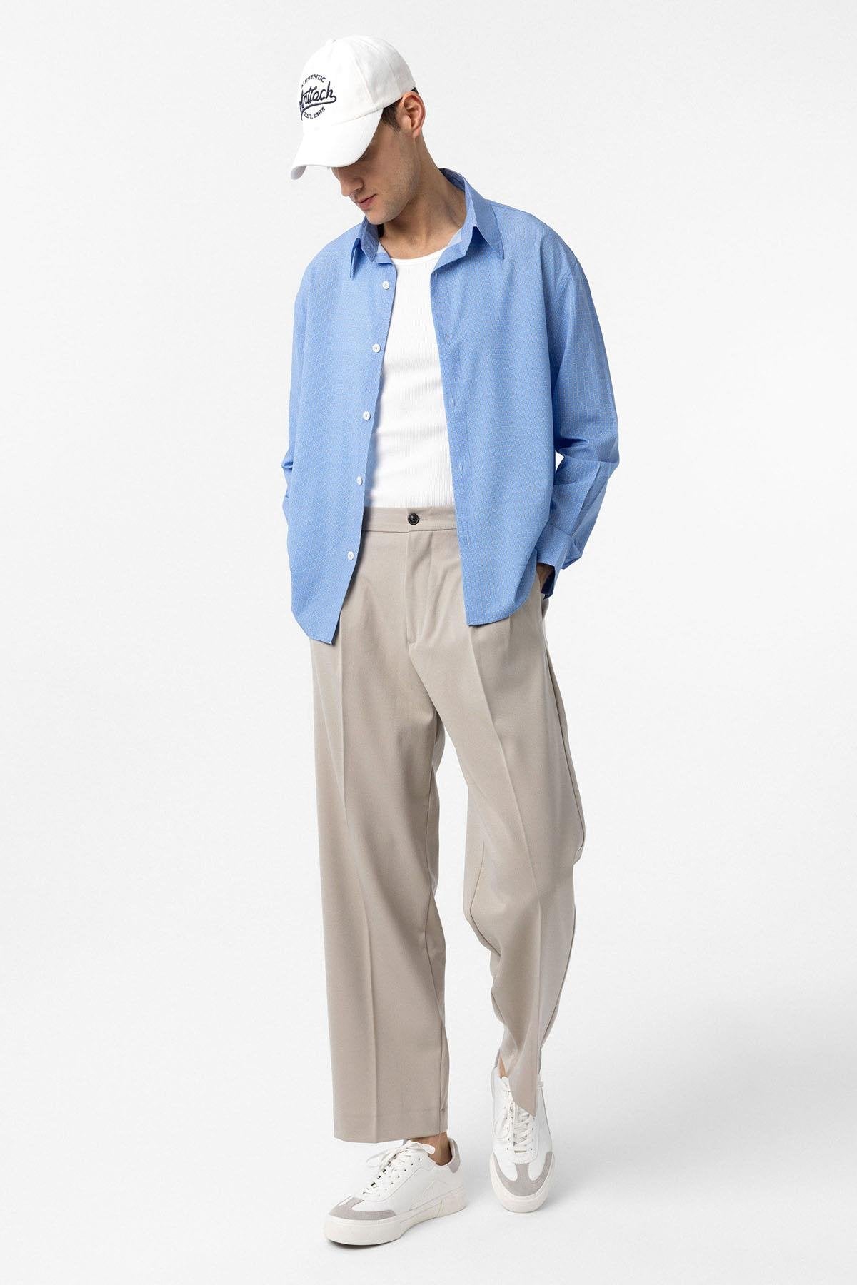 Antioch-Beyaz İşlemeli Erkek Şapka-Şapka-3-Milagron.com