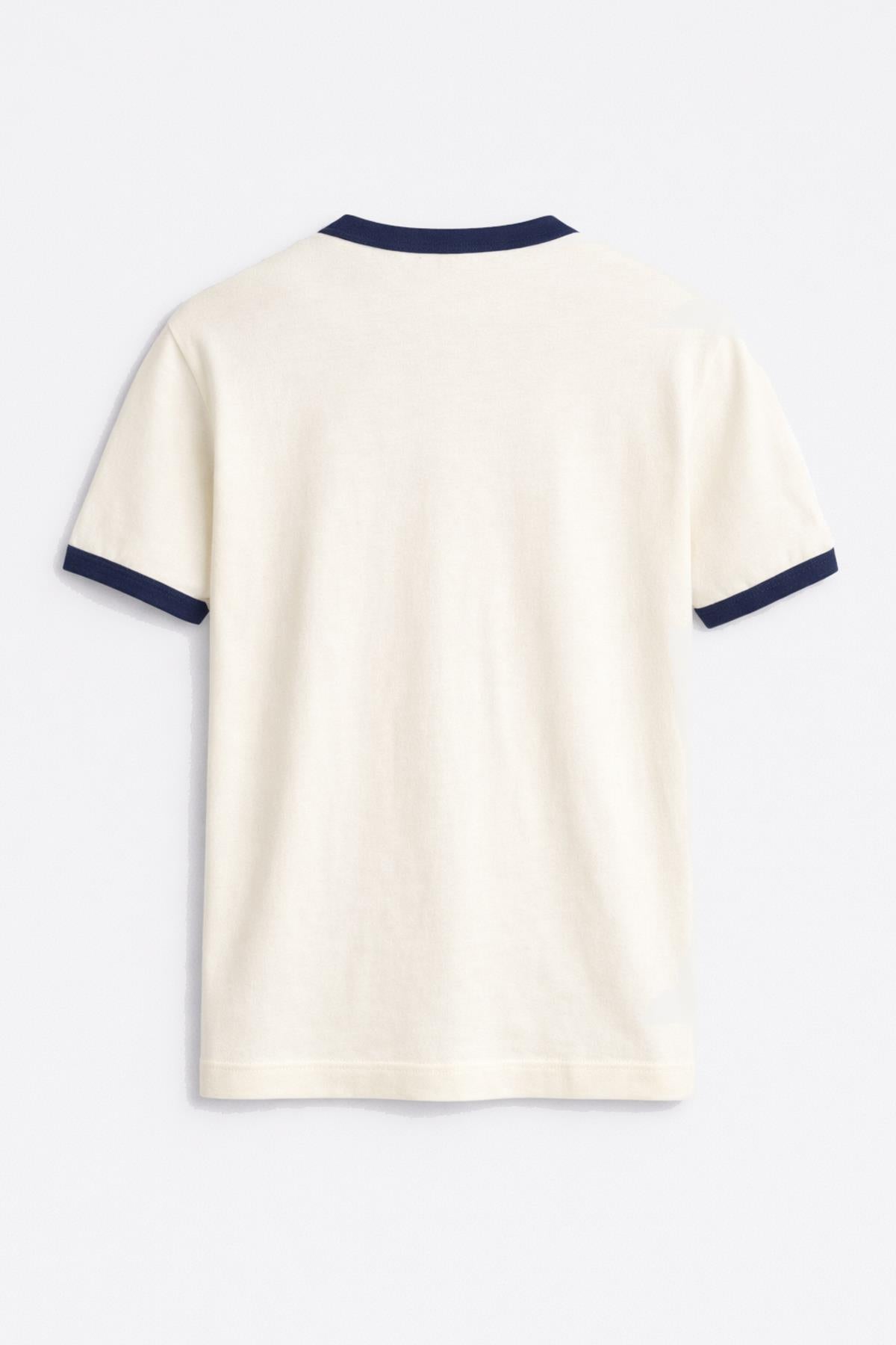 Antioch Beyaz Kontrast Yaka Erkek T-Shirt