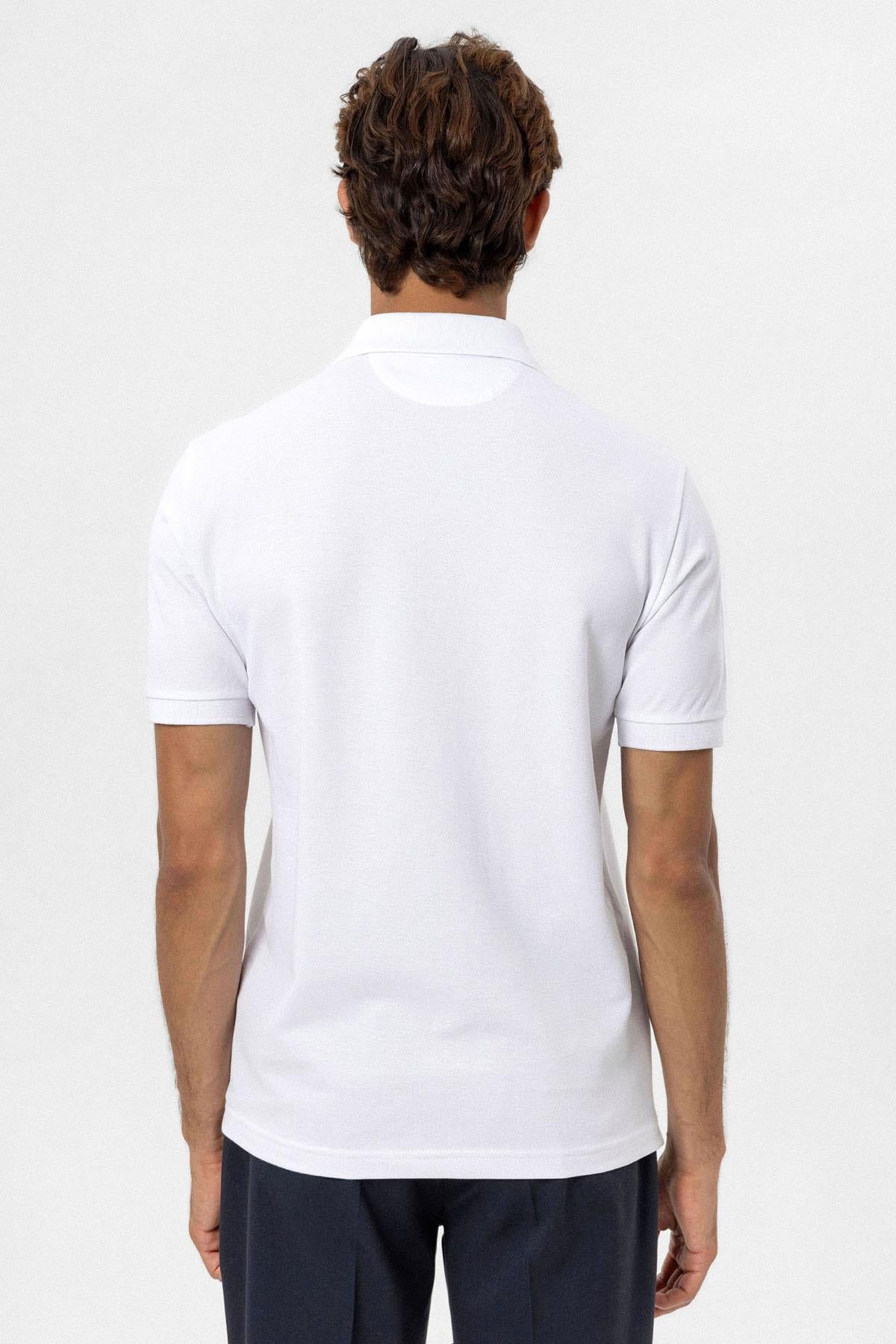 Antioch-Beyaz Polo Yaka Erkek T Shirt-T-Shirts-5-Milagron.com
