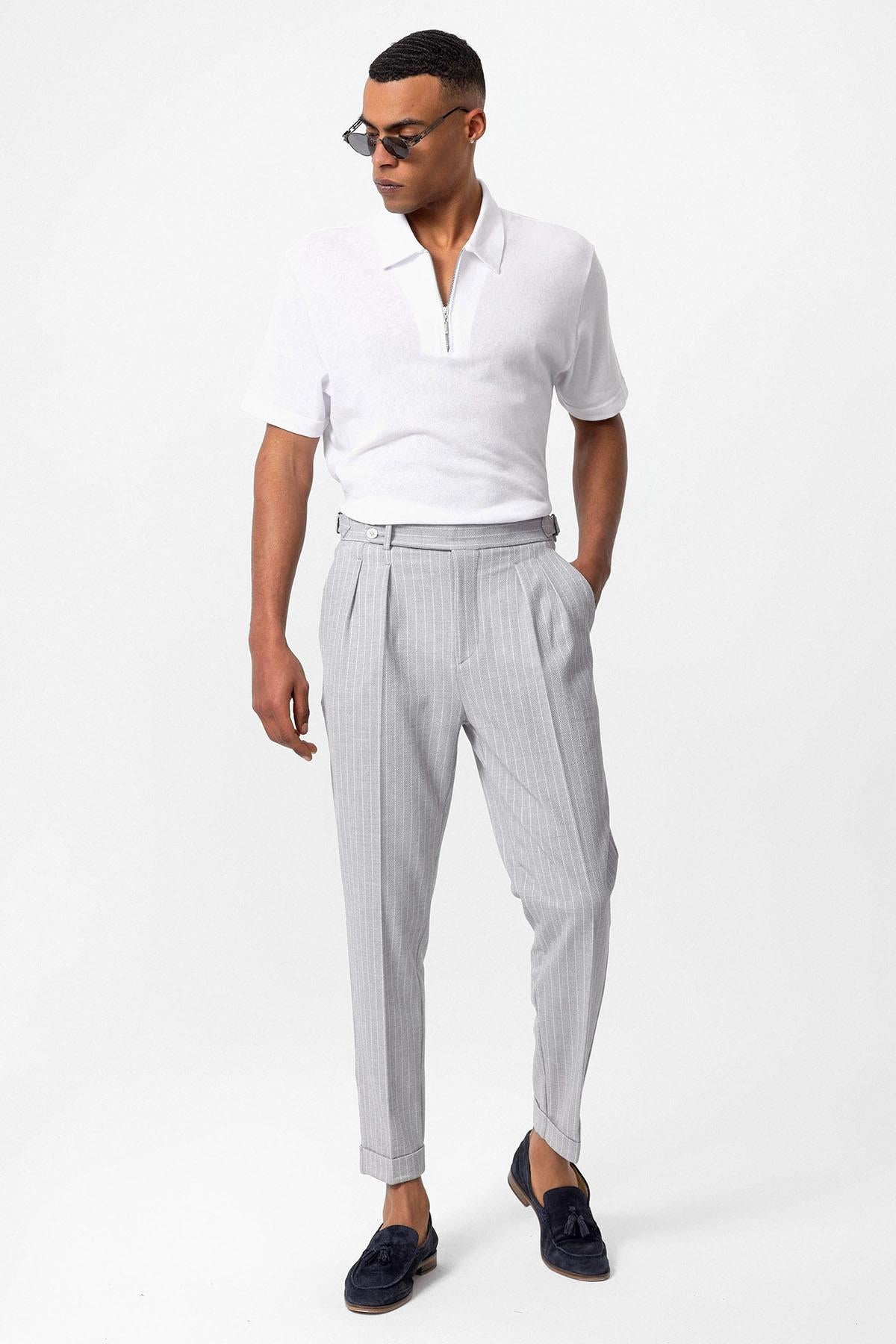 Antioch-Beyaz Polo Yaka Fermuarlı Erkek T Shirt-T-Shirts-2-Milagron.com