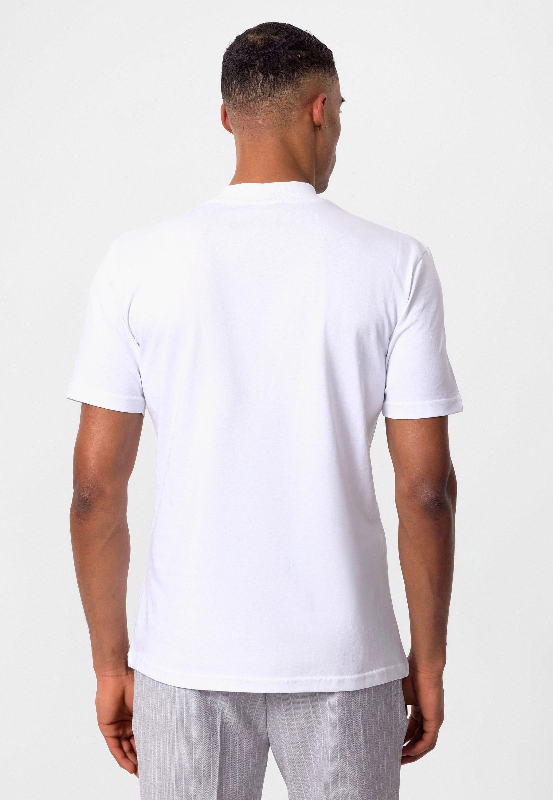 Antioch-Beyaz Slim Fit Basic T Shirt-T-Shirts-5-Milagron.com