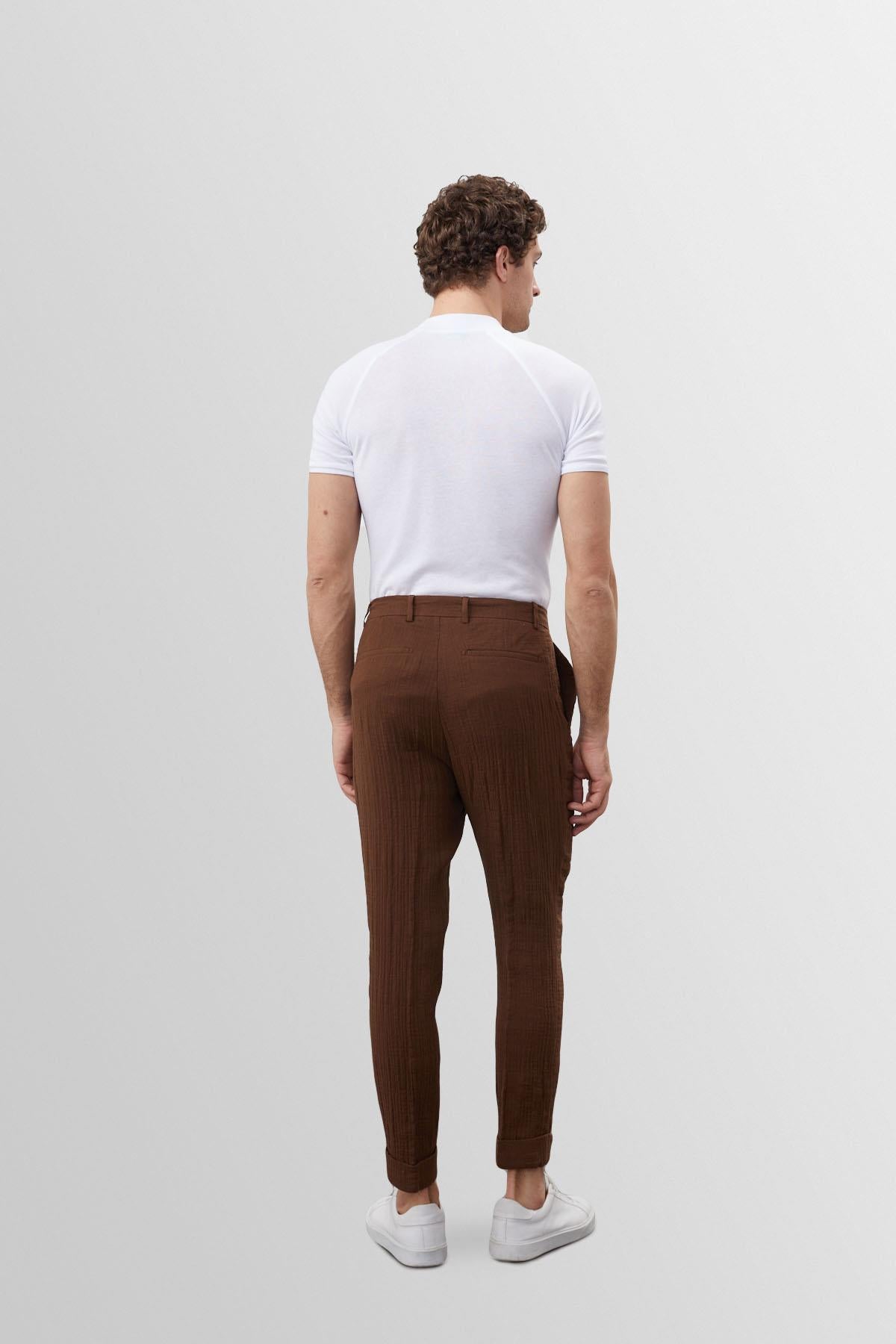 Antioch-Beyaz Slim Fit Bisiklet Yaka Erkek T Shirt-T-Shirts-5-Milagron.com