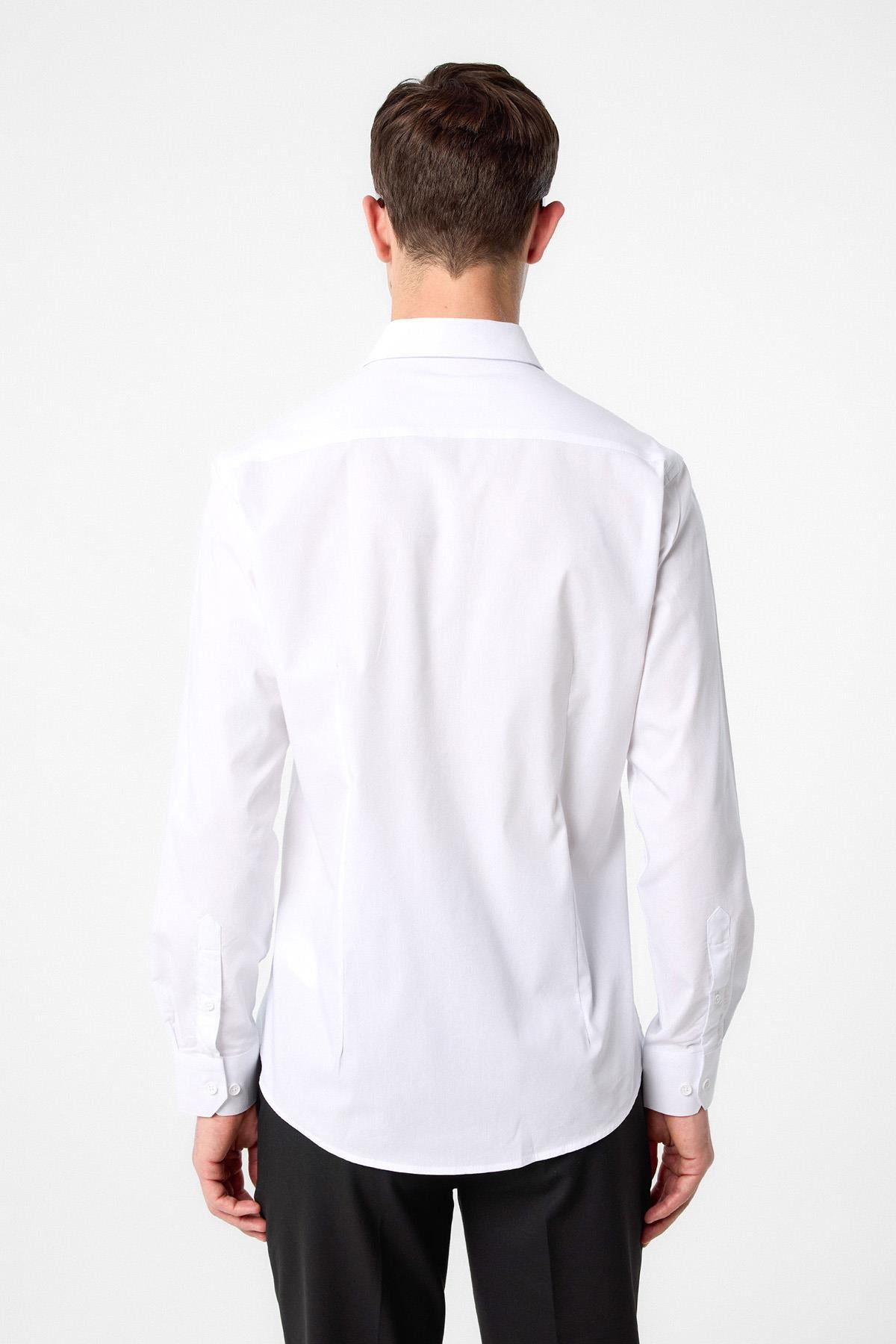 Antioch-Beyaz Slim Fit Erkek Gömlek-Gömlek-11-Milagron.com