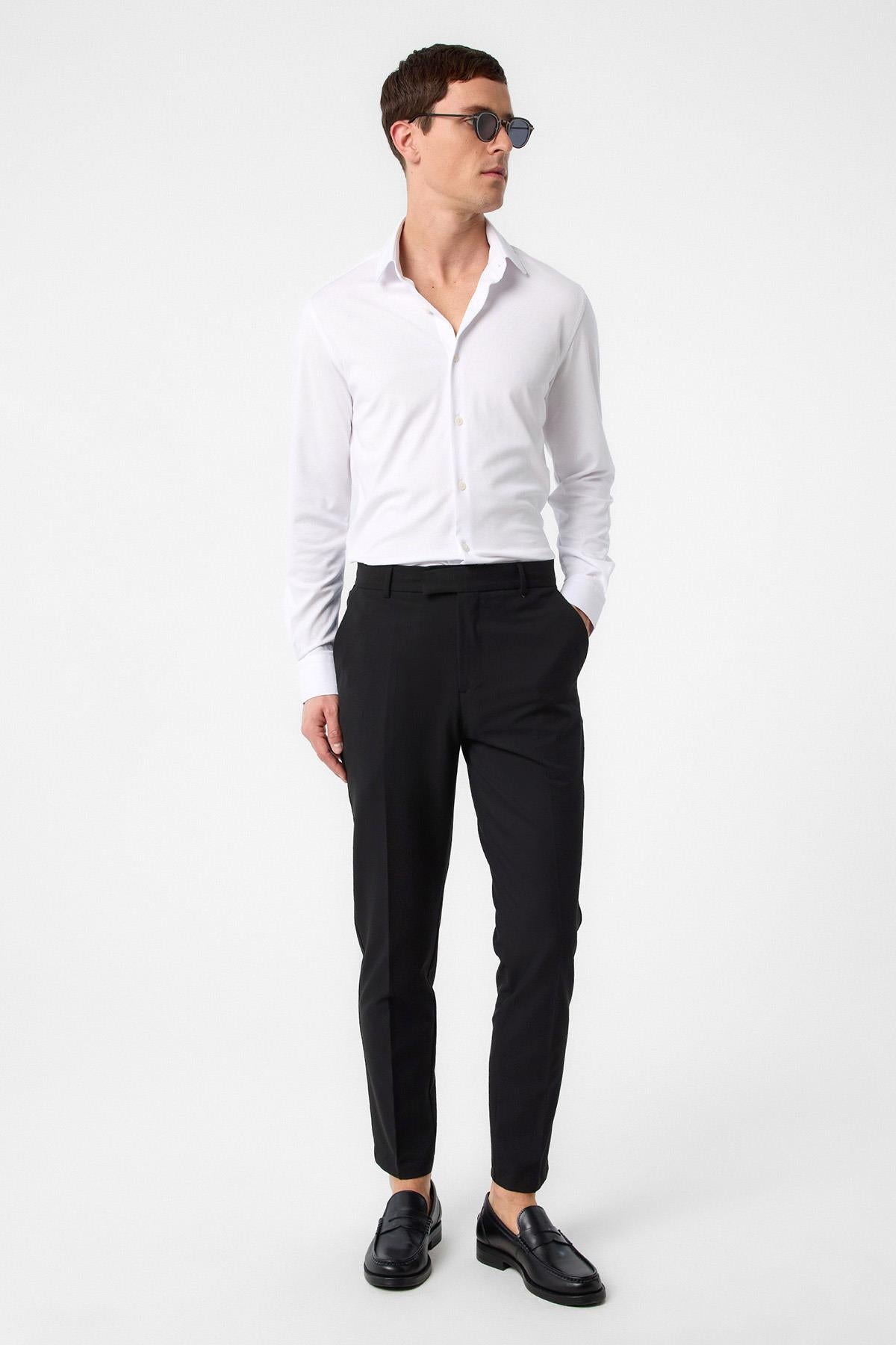 Antioch-Beyaz Slim Fit Erkek Gömlek-Gömlek-3-Milagron.com