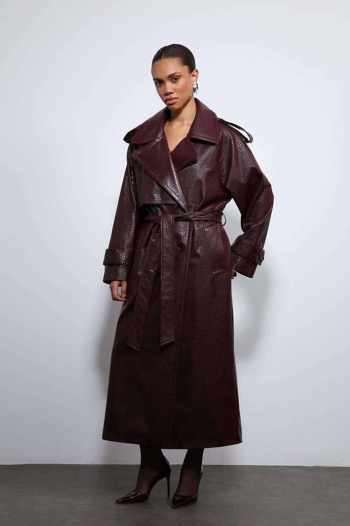 Antioch-Bordo Dokulu Suni Deri Trençkot-Trençkot-9-Milagron.com