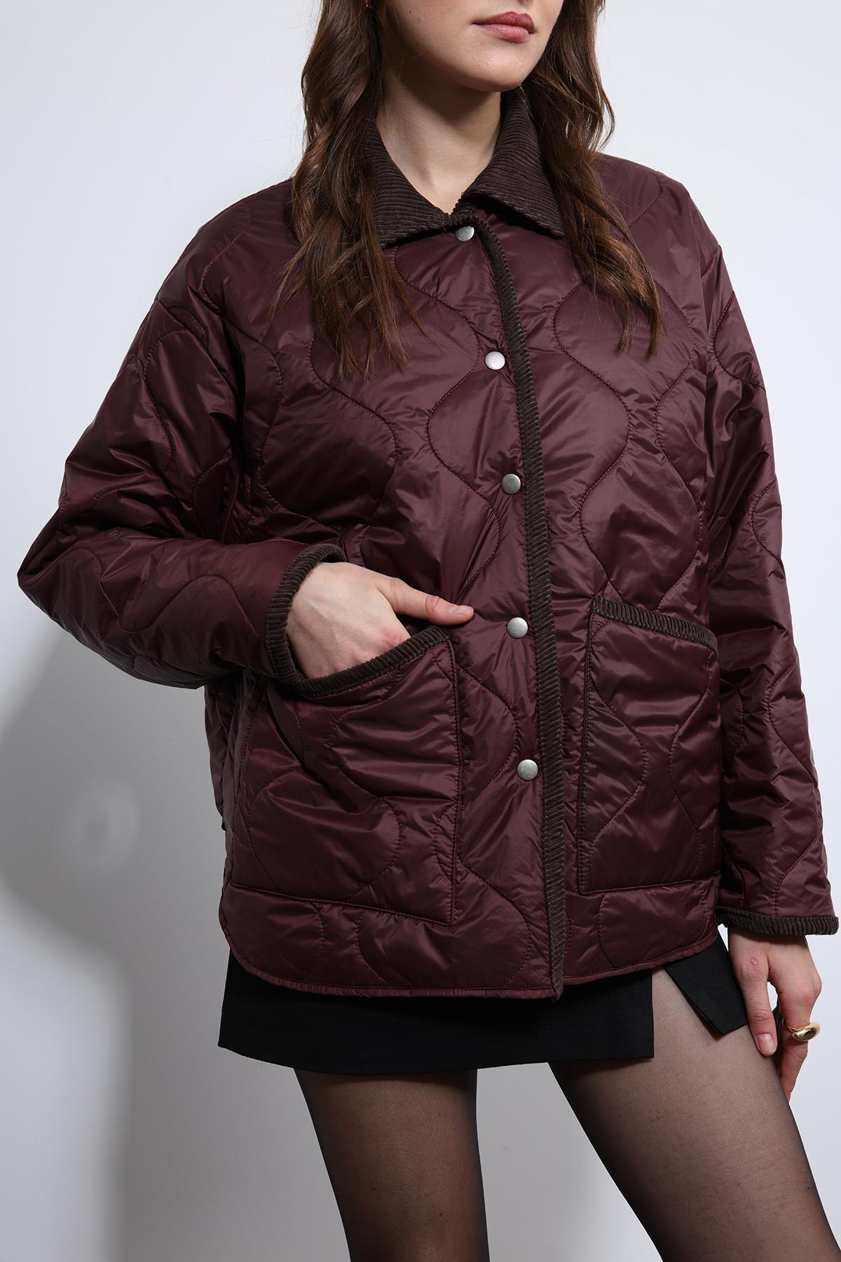 Antioch-Bordo Kontrast Yaka Desenli Mont-Mont-4-Milagron.com