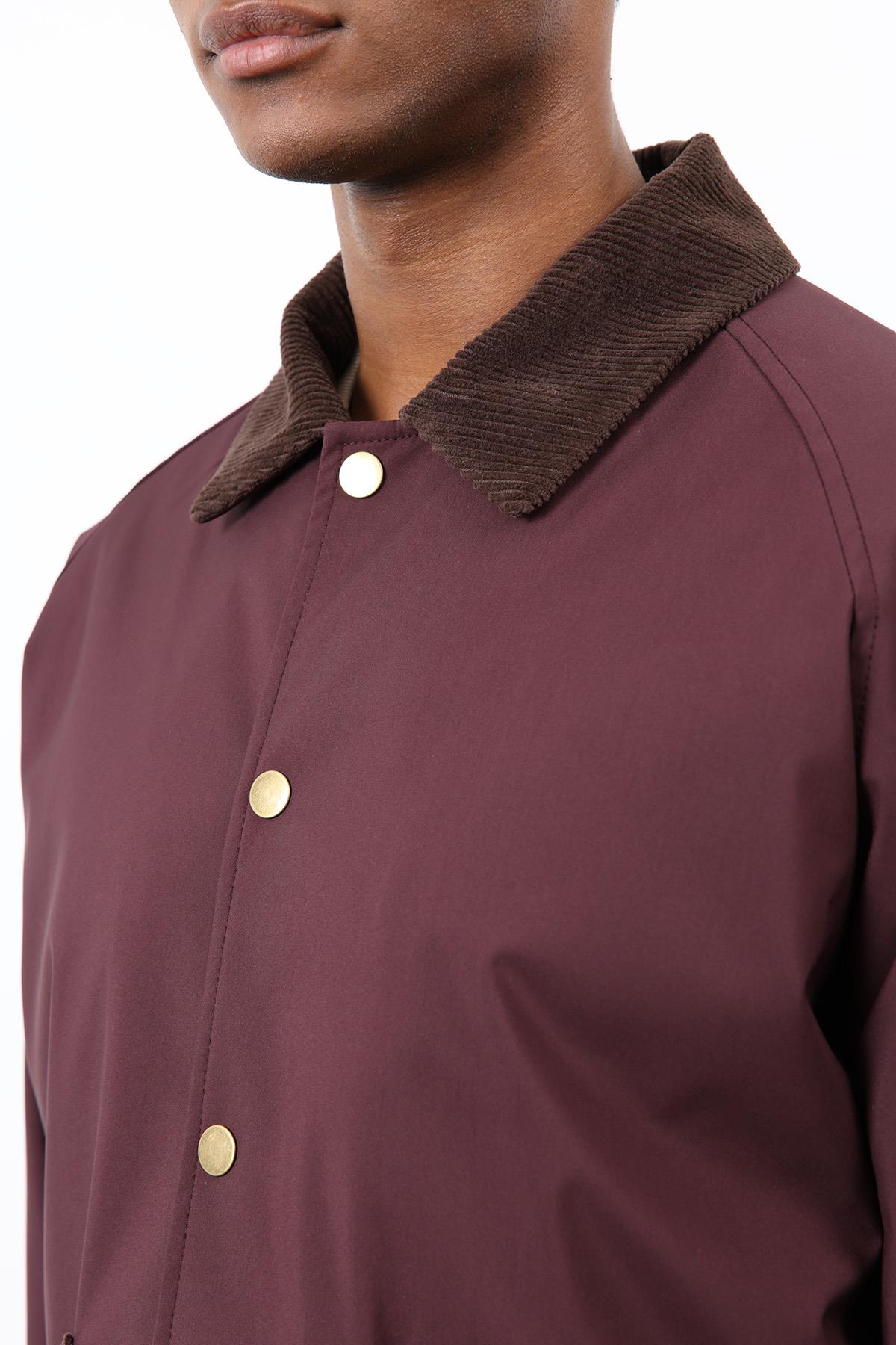 Antioch-Bordo Kontrast Yaka Erkek Mont-Mont-6-Milagron.com