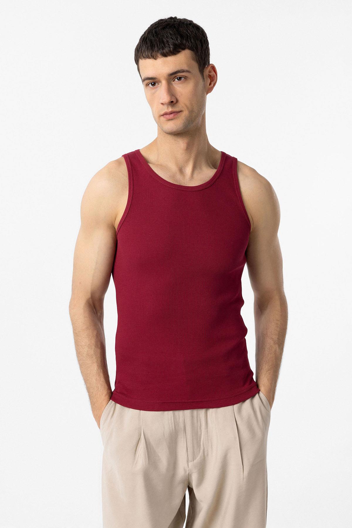 Antioch-Bordo Slim Fit Erkek Atlet-Atlet-1-Milagron.com