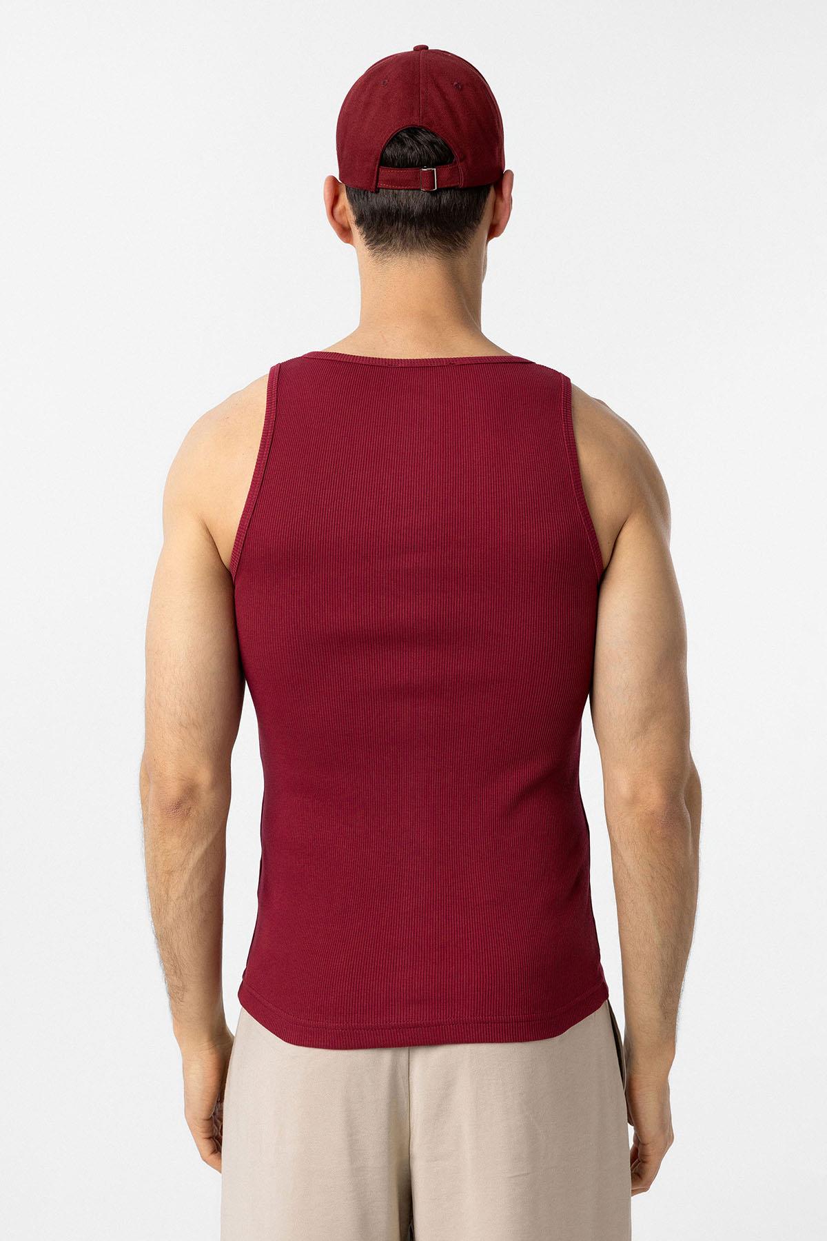 Antioch-Bordo Slim Fit Erkek Atlet-Atlet-5-Milagron.com