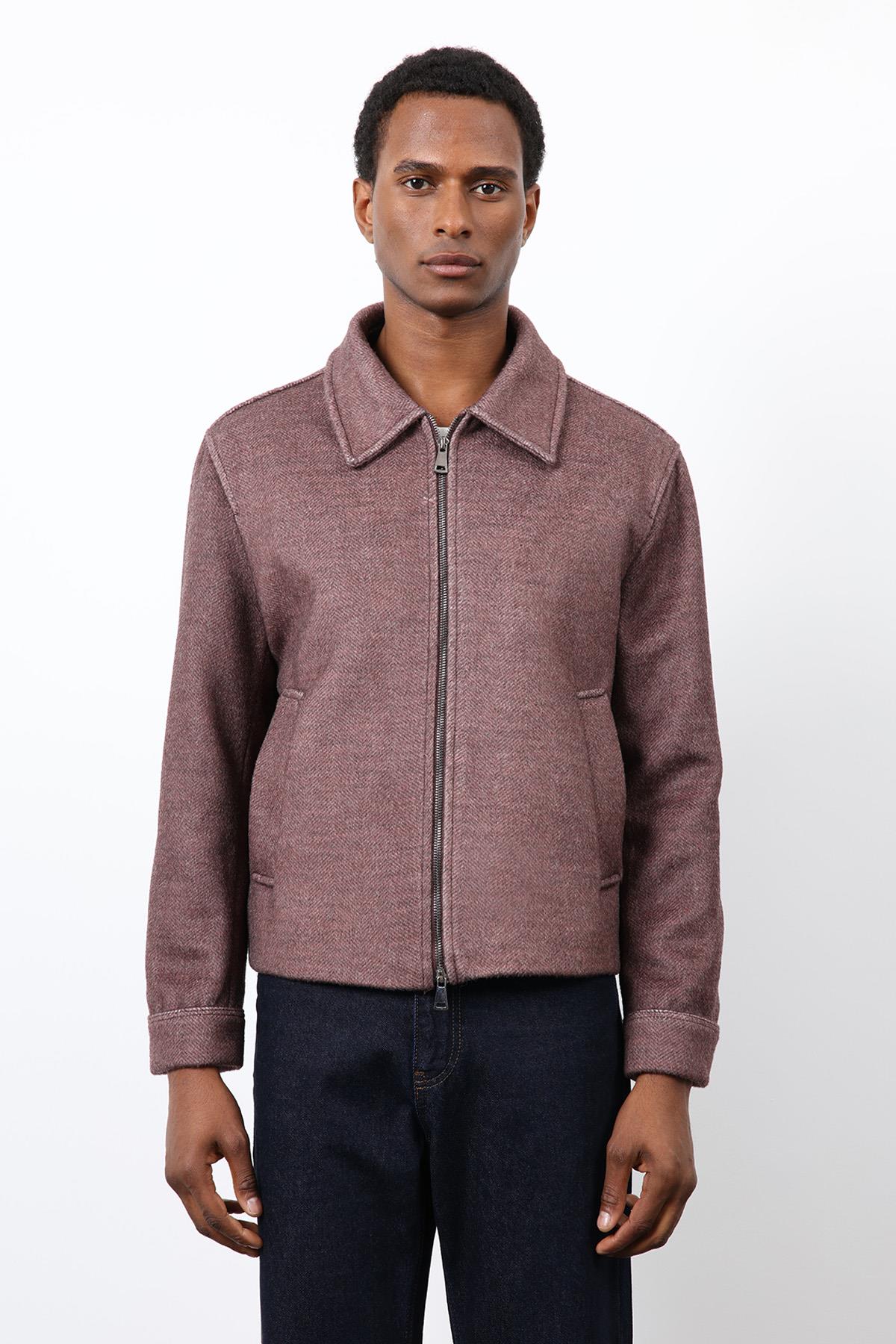 Antioch-Bordo Yün Karışımlı Erkek Ceket-Ceket-3-Milagron.com