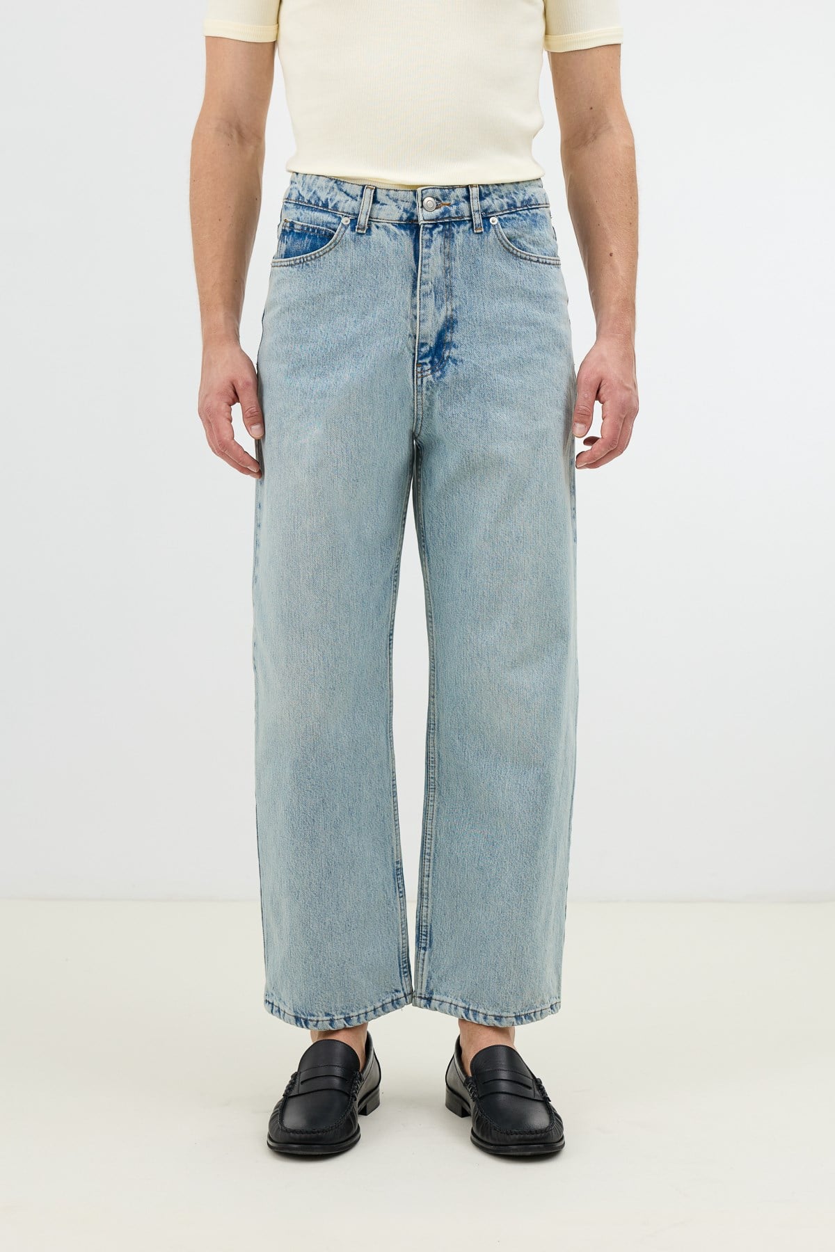 Antioch Buz Mavisi Relax Fit Erkek Jean