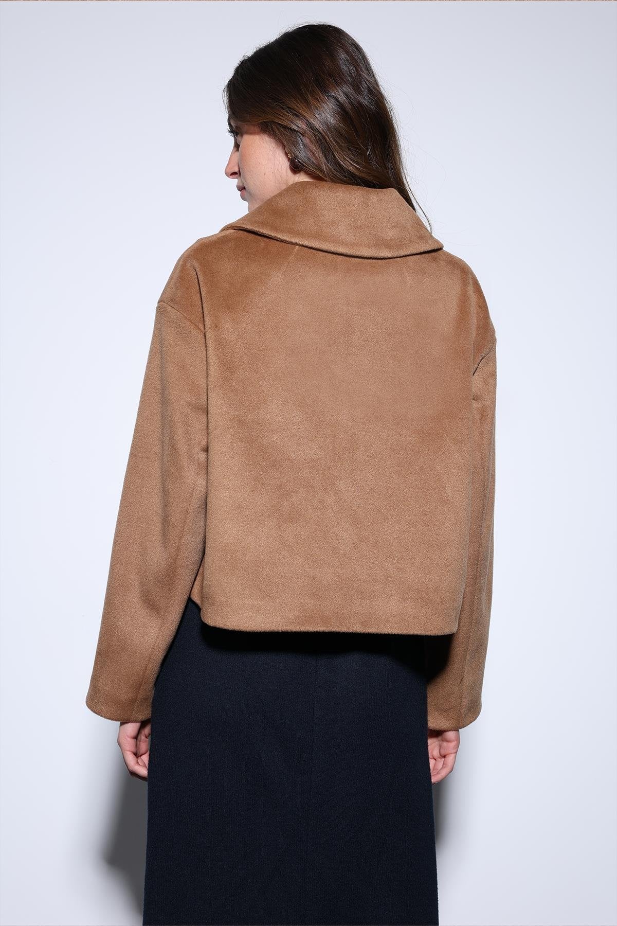 Antioch-Antioch Camel Kruvaze Kadın Kısa Kaban-Kaban-7-Milagron.com