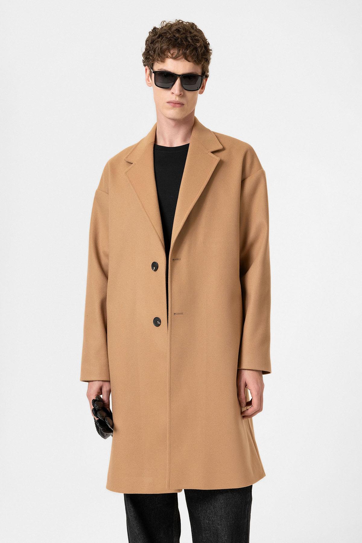 Antioch-Camel Oversize Erkek Kaban-Kaban-1-Milagron.com