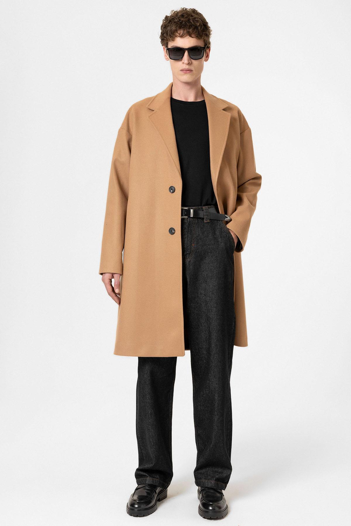 Antioch-Camel Oversize Erkek Kaban-Kaban-3-Milagron.com