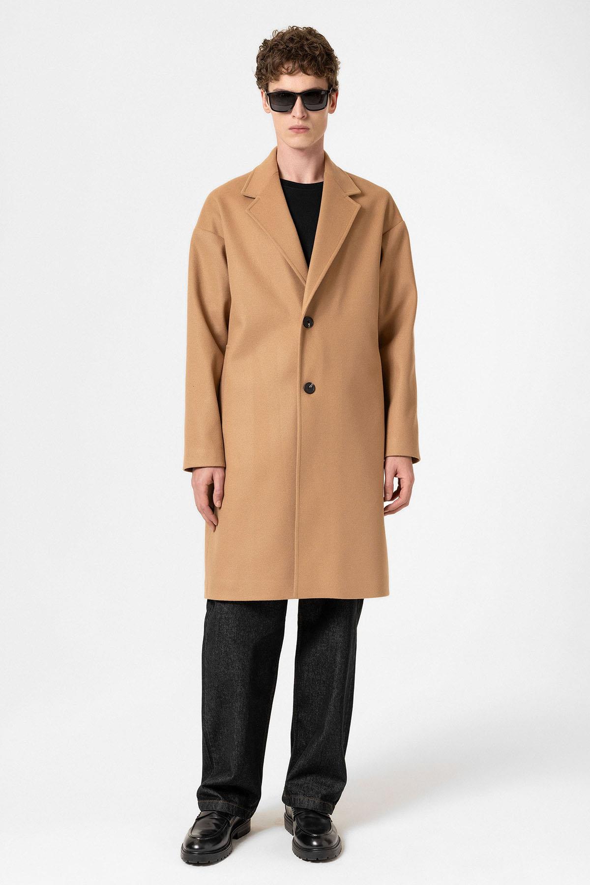 Antioch-Camel Oversize Erkek Kaban-Kaban-4-Milagron.com