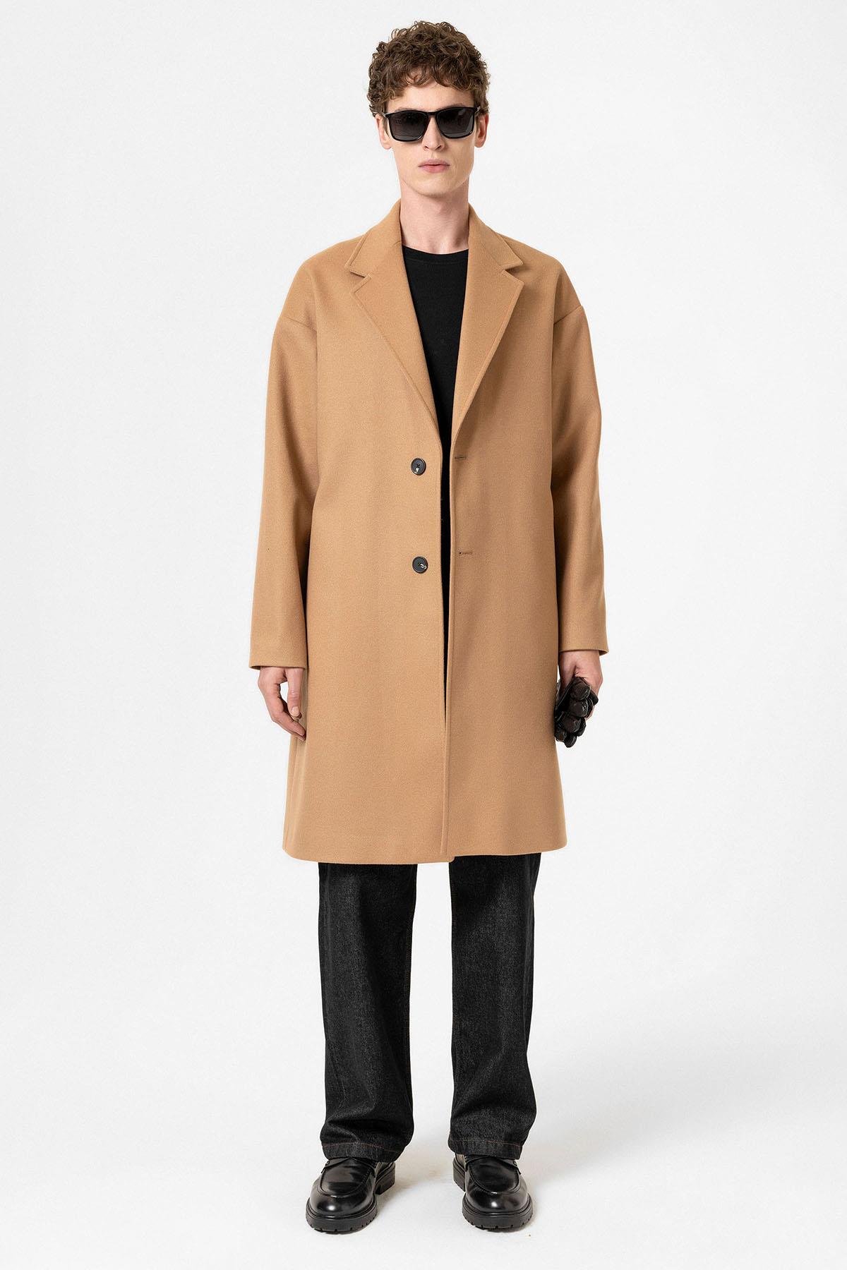 Antioch-Camel Oversize Erkek Kaban-Kaban-5-Milagron.com