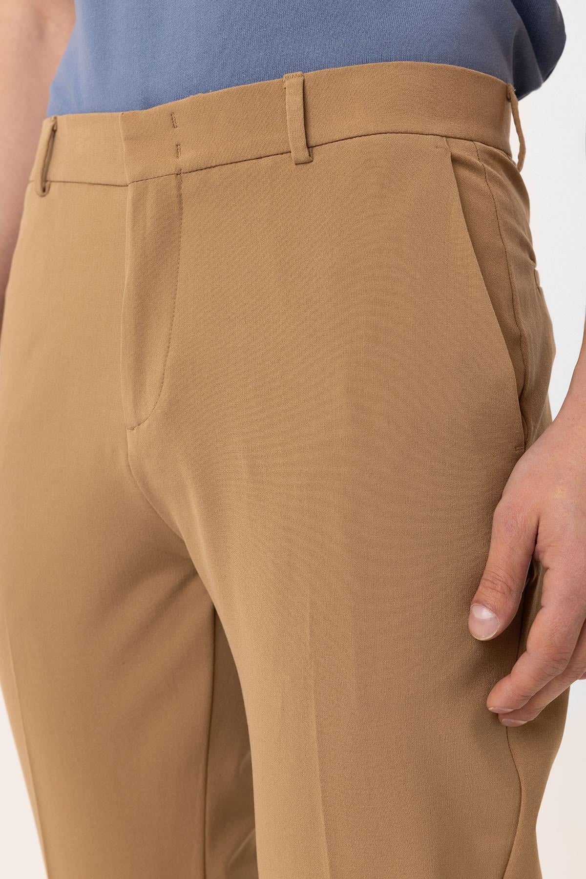 Antioch Camel Slim Fit Comfort Erkek Pantolon