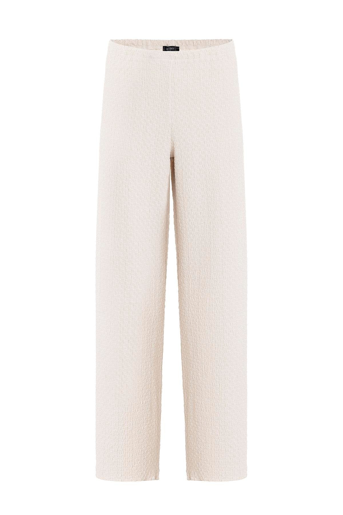 Antioch-Ekru Bağ Detaylı Dokulu Kadın Takım-Alt - Üst Takım-7-Milagron.com