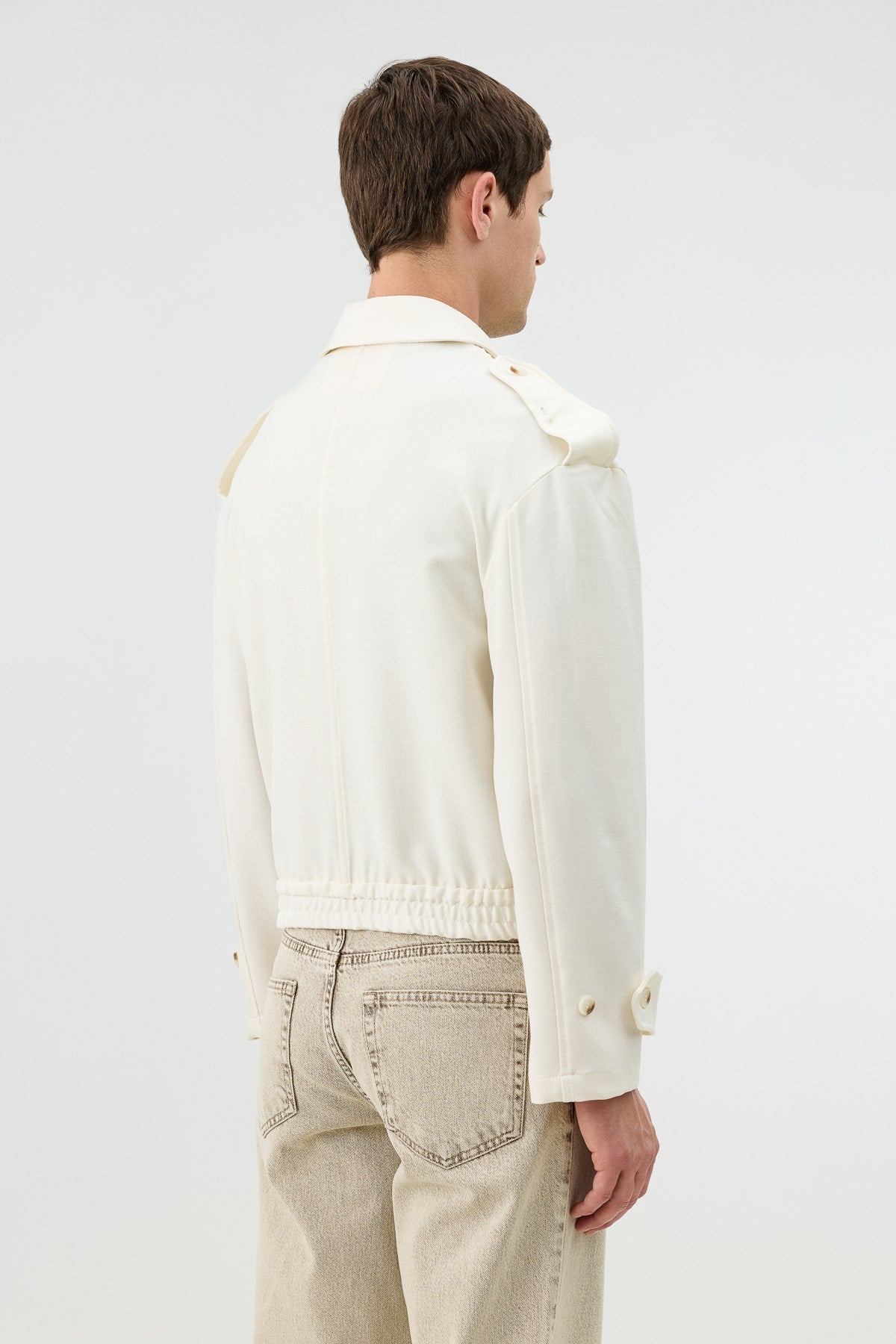 Antioch Ekru Boxy Fit Erkek Mont